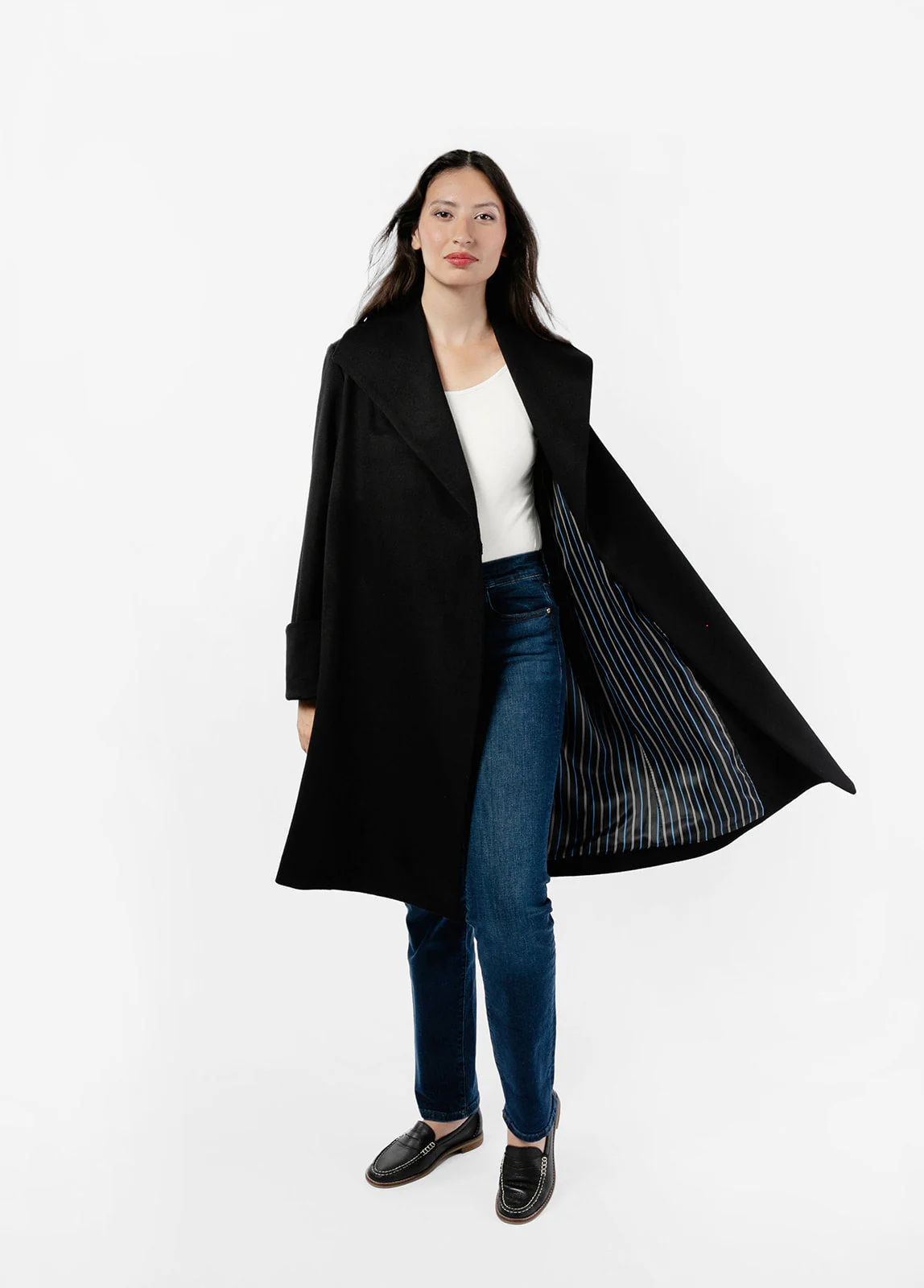 The Southport Wool Coat - Black - Image 6