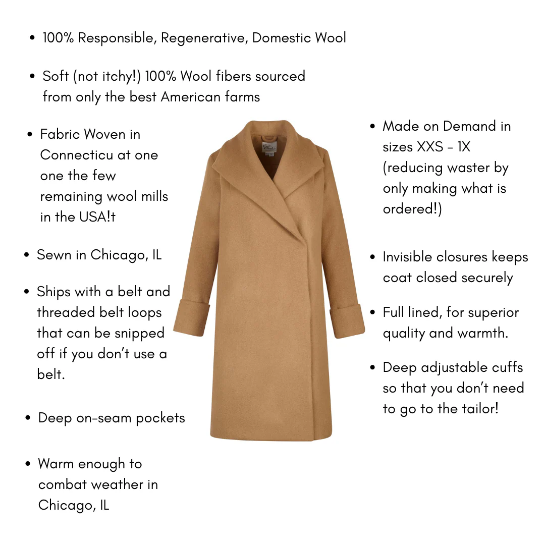 The Southport Wool Coat - Camel - Image 8
