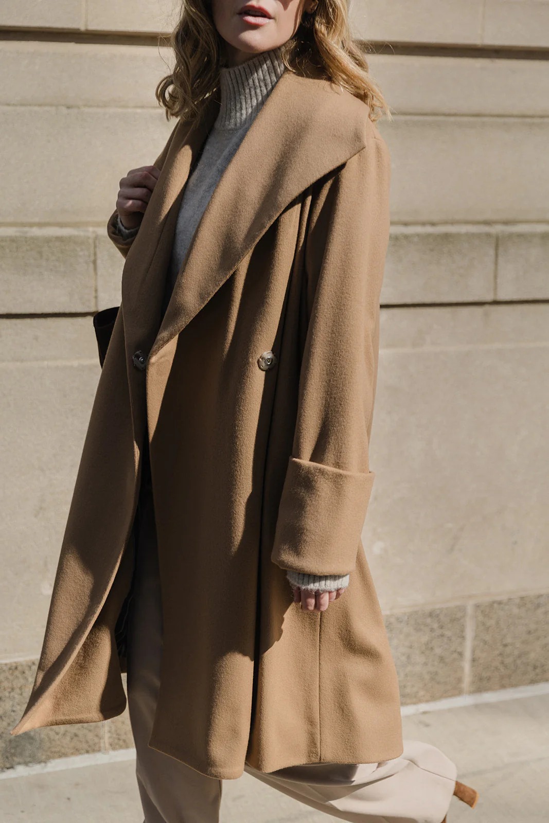 The Southport Wool Coat - Camel - Image 9