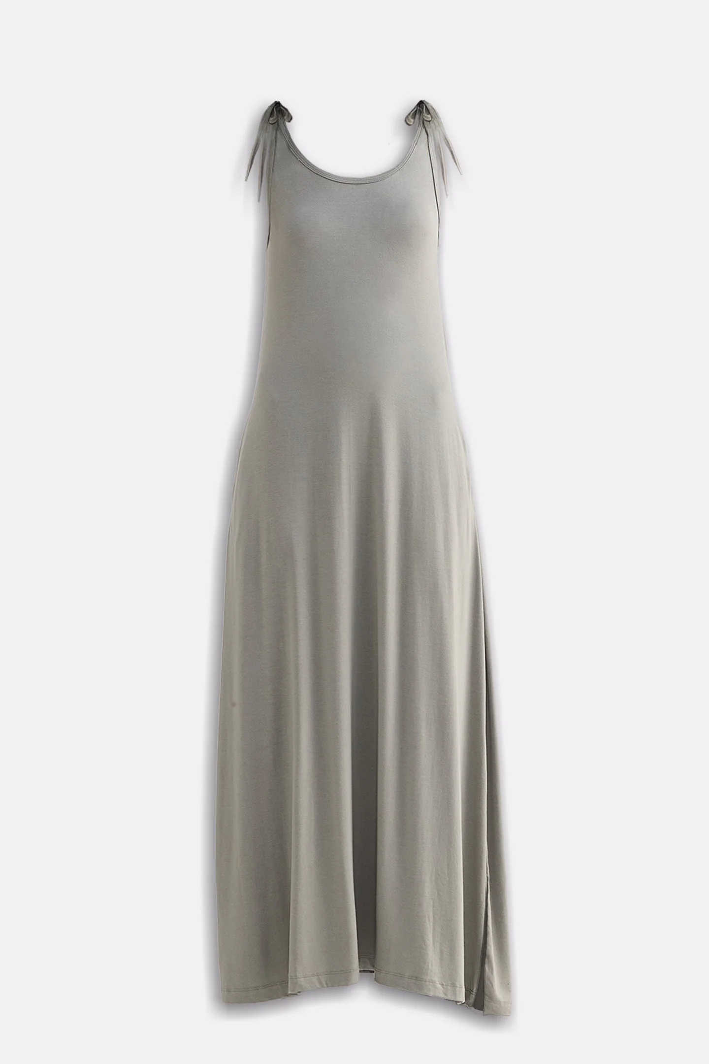 Tie-Detail Maxi Dress in Light Olive - Image 15