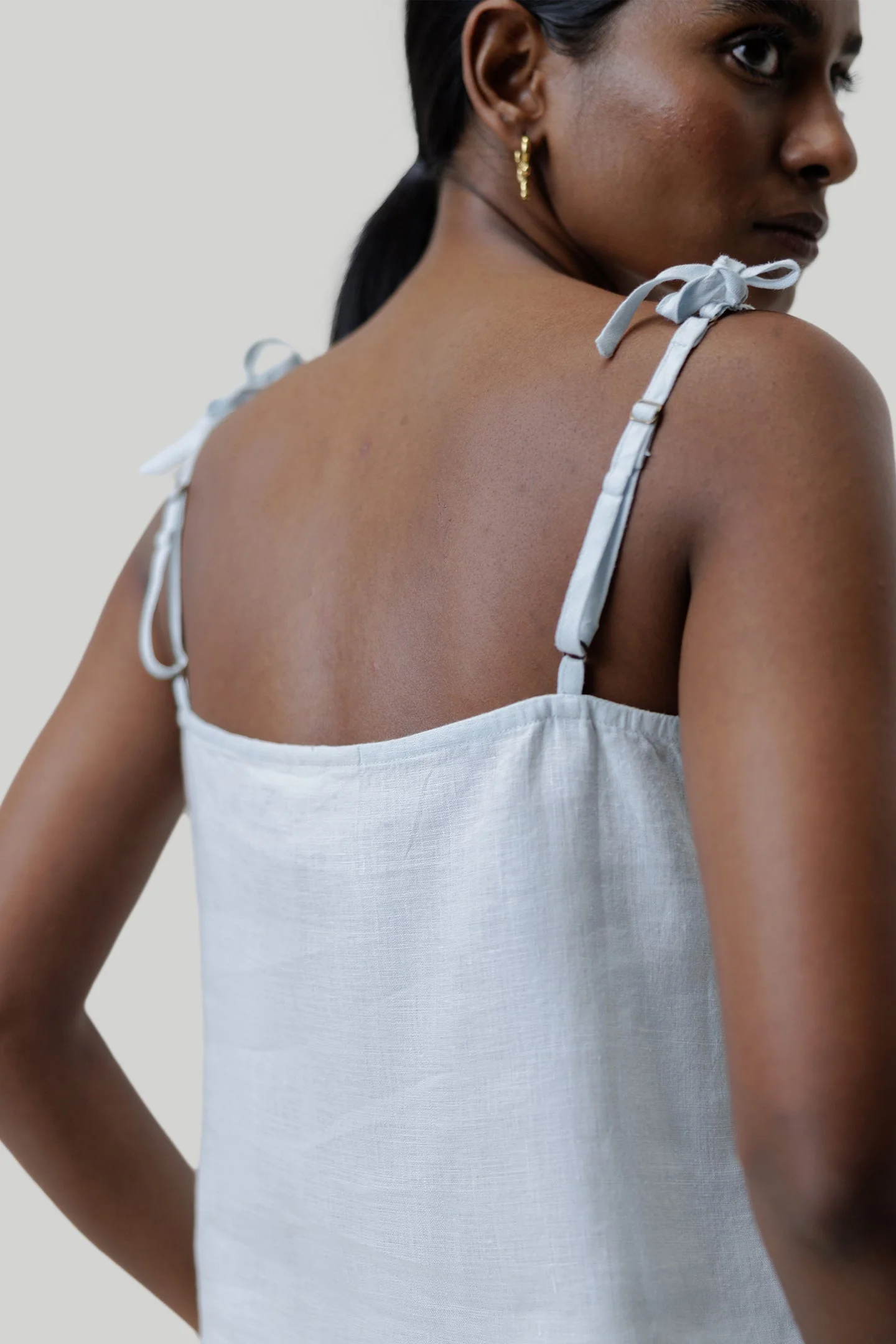 Tie-up Camisole in Blue - Image 2