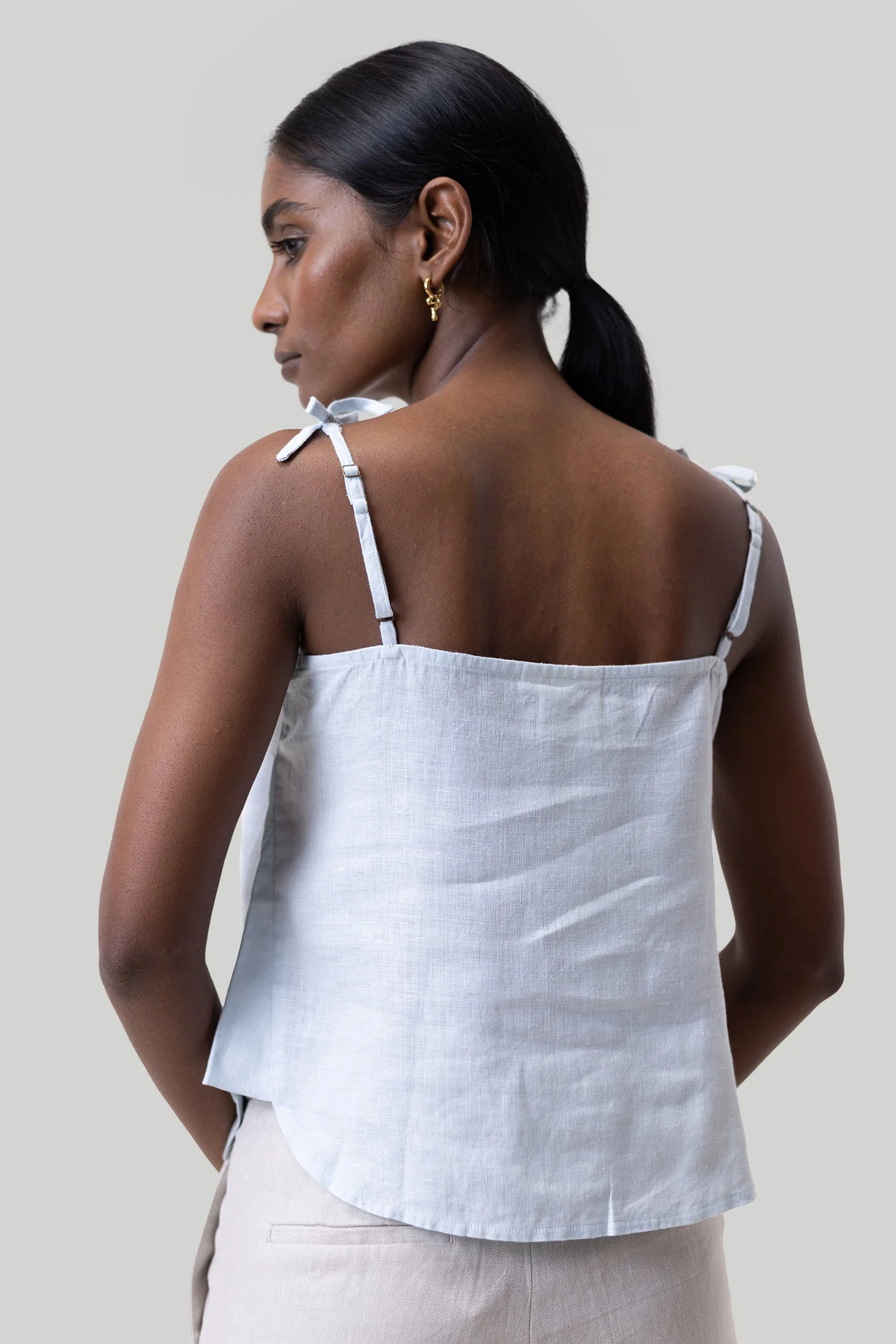 Tie-up Camisole in Blue - Image 3