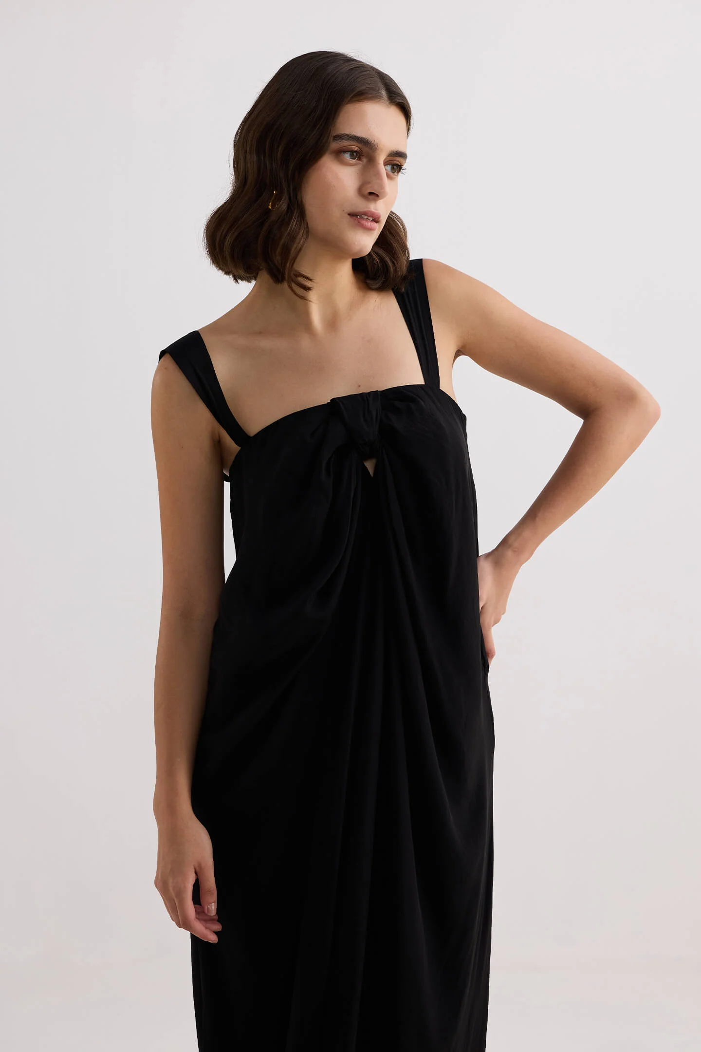 Twilight Twist Strappy Maxi Dress in Black - Image 11