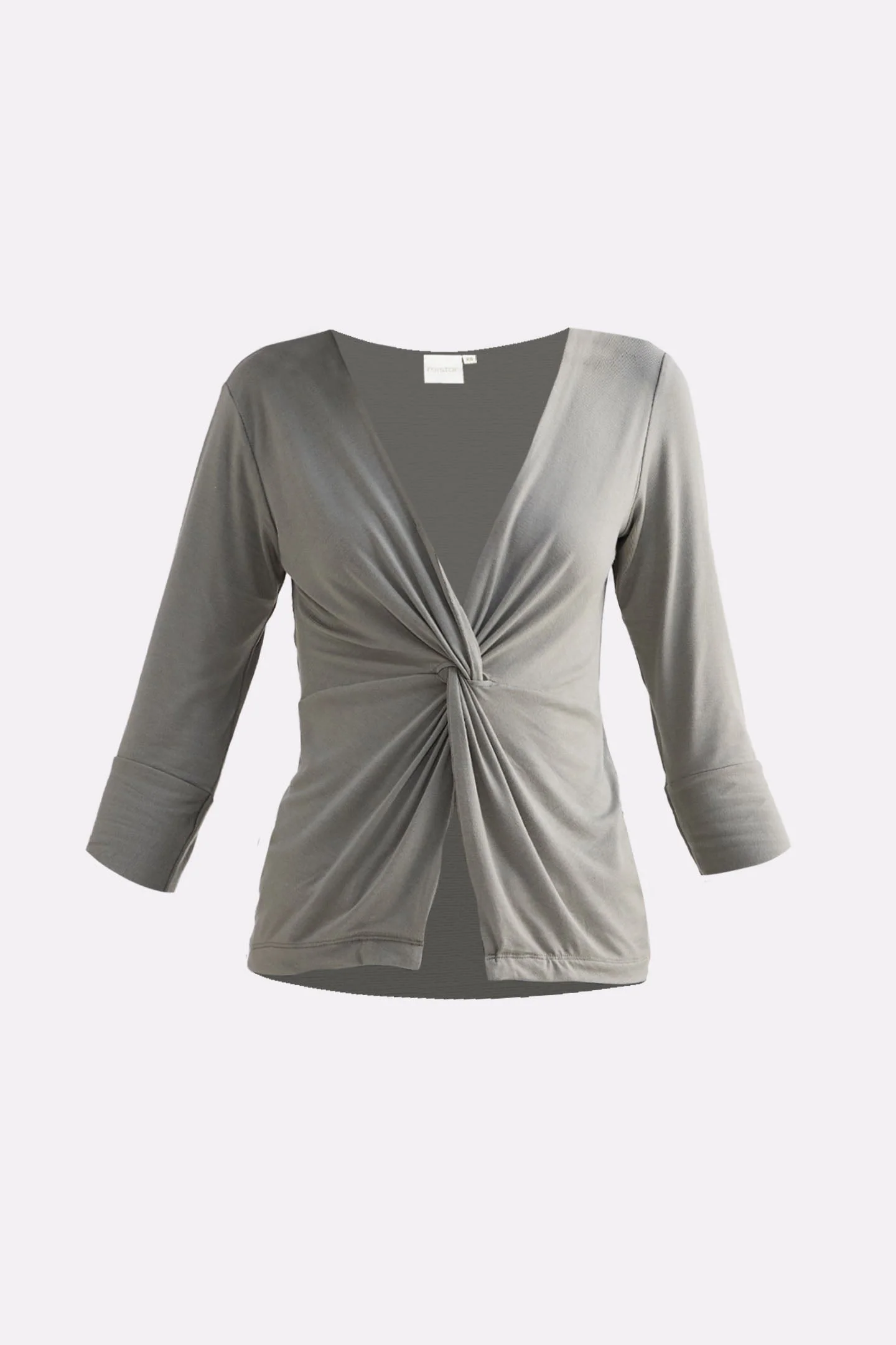 Twist Front Knit Shirt in Light Olive - Image 16