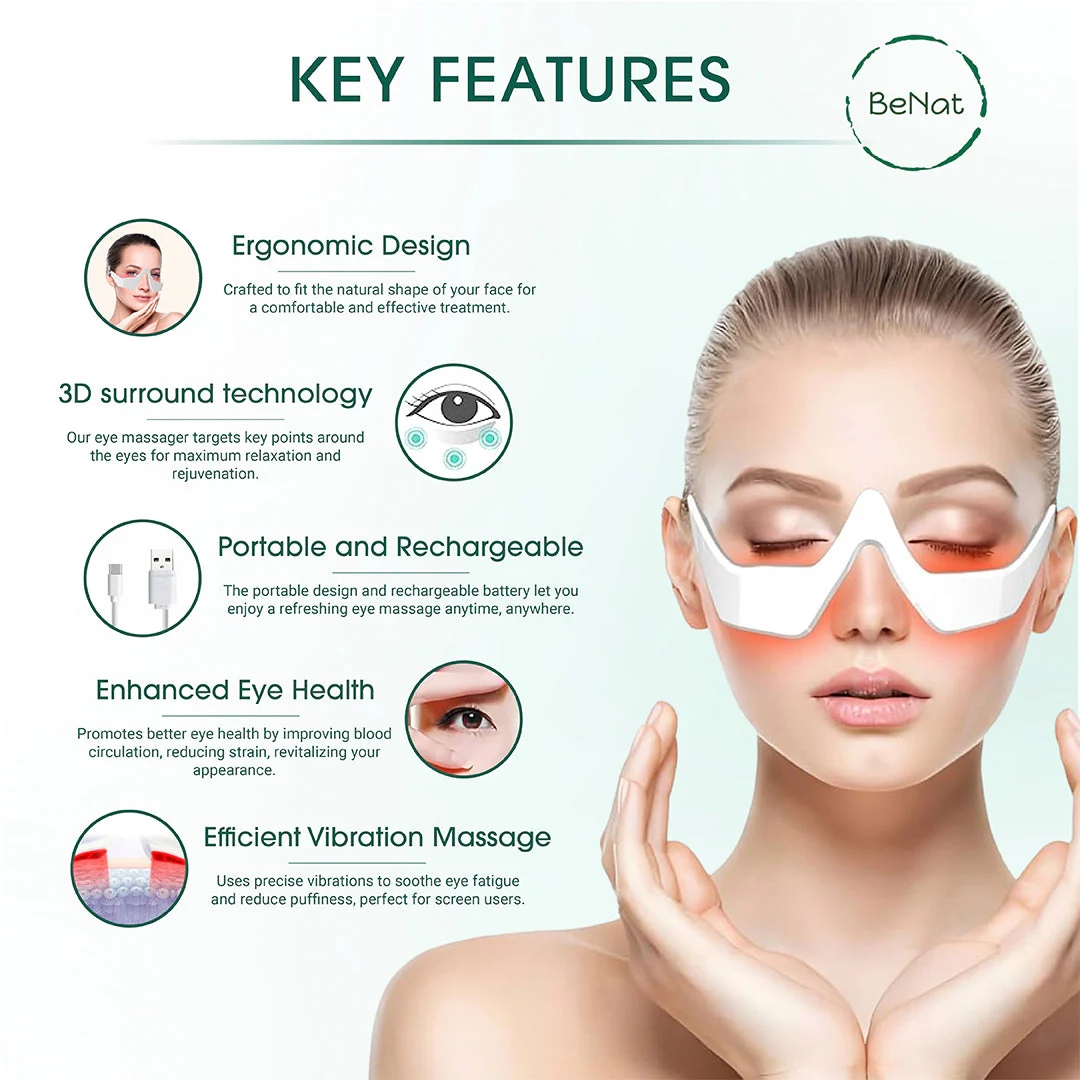 Under-Eye Red Light Therapy Skin Rejuvenation and Relaxation Massager - Image 2