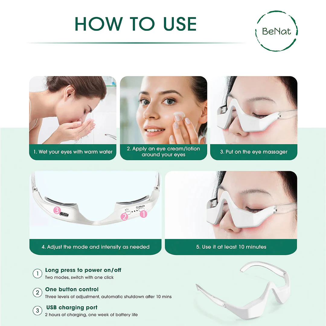 Under-Eye Red Light Therapy Skin Rejuvenation and Relaxation Massager - Image 4