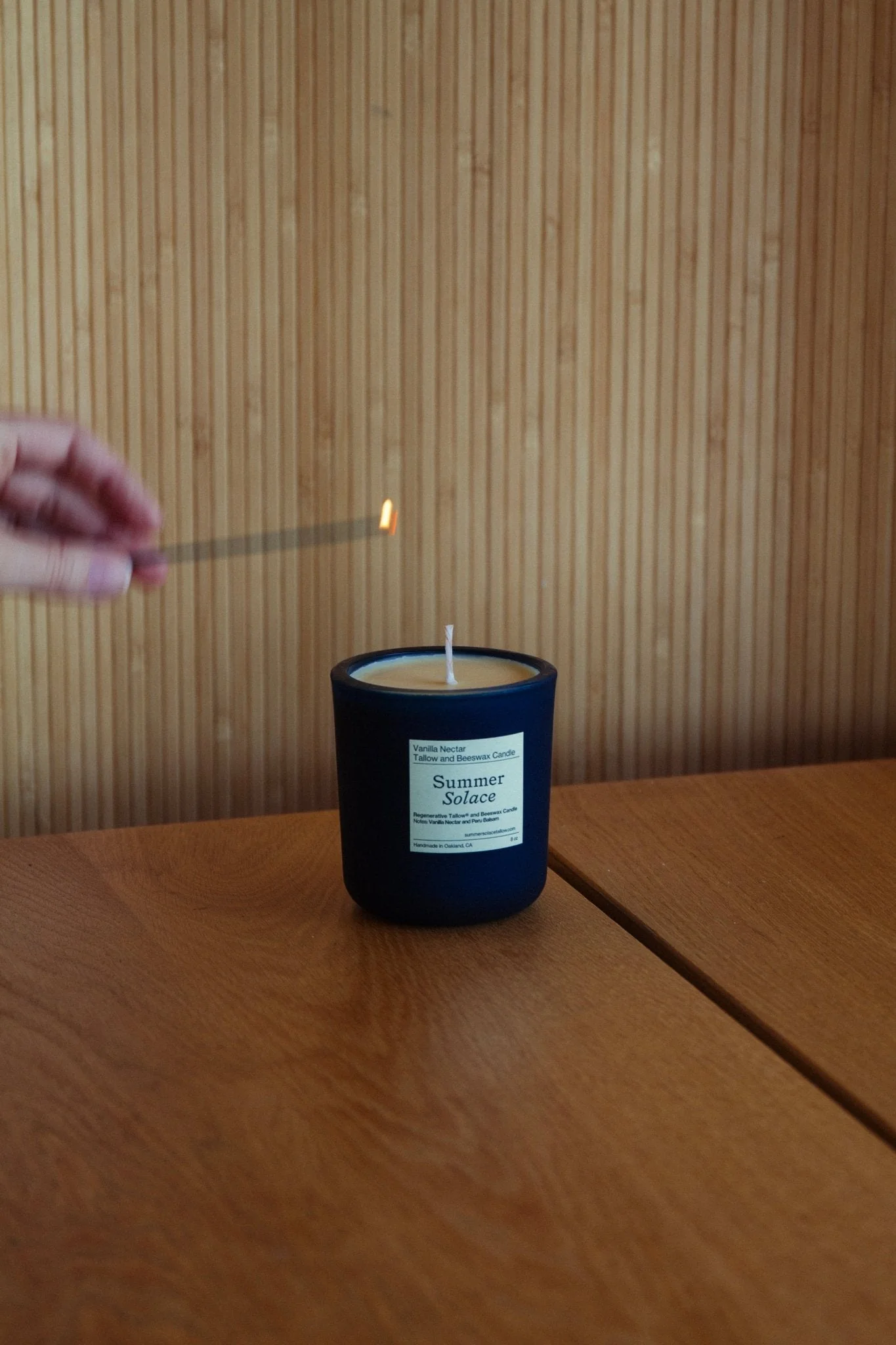 Vanilla Nectar – Tallow & Beeswax Candle with Peru Balsam | 8.5 oz - Image 2