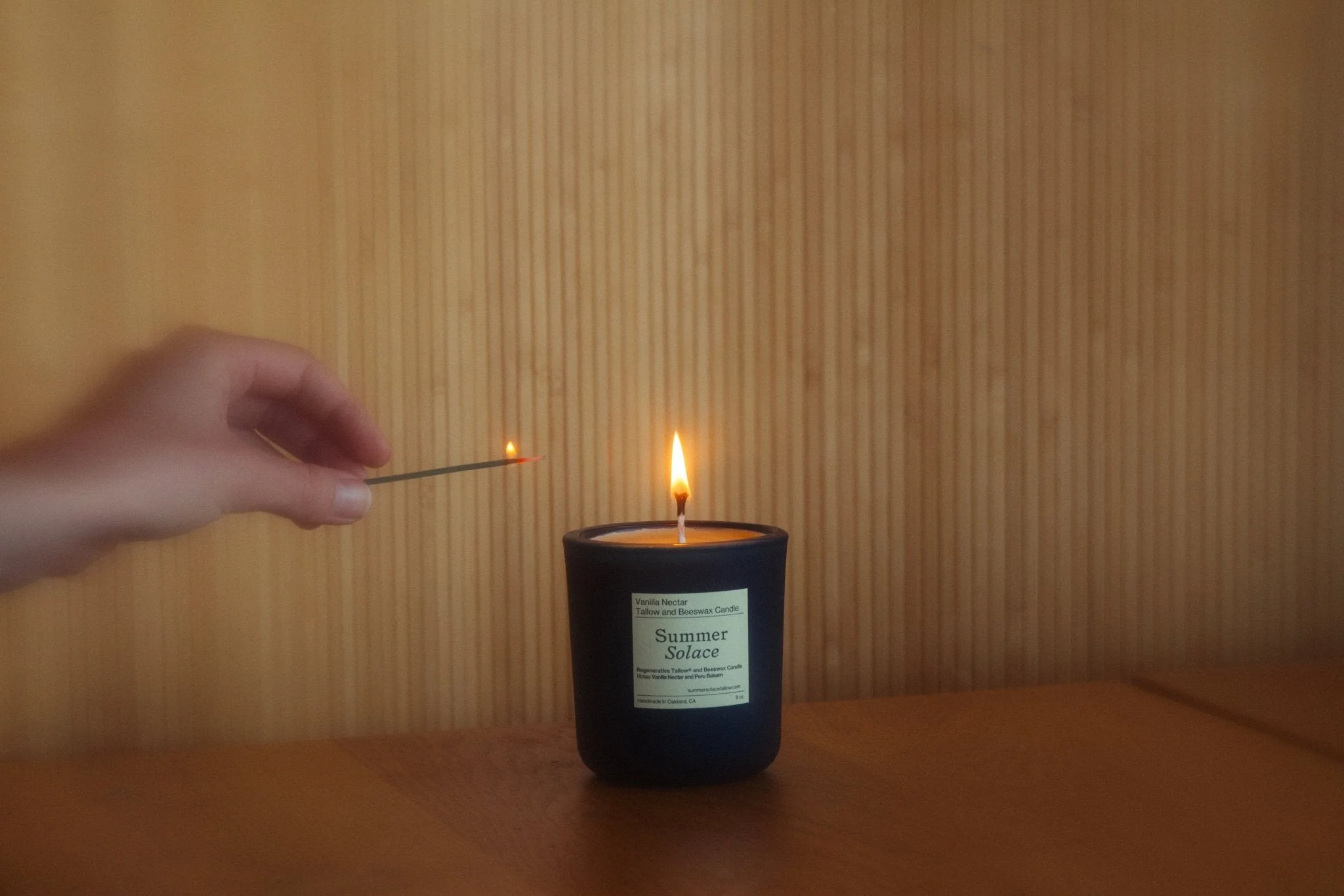 Vanilla Nectar – Tallow & Beeswax Candle with Peru Balsam | 8.5 oz - Image 3