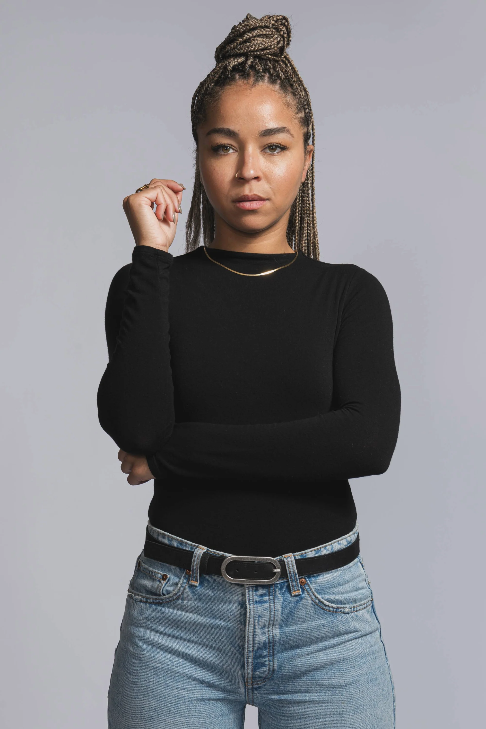 Vegan Cork Leather Belt (Black) - Image 3