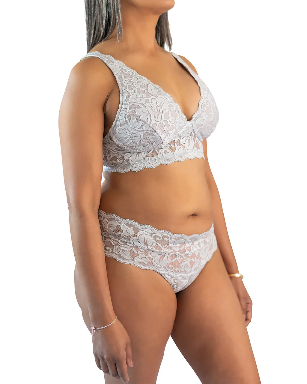 Vela Wireless Bra, Grey / Mauve - Image 4