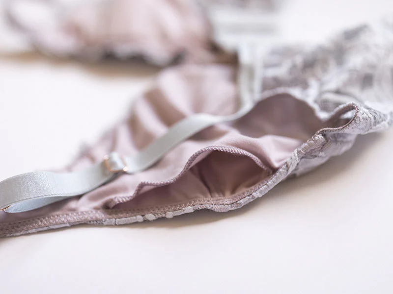 Vela Wireless Bra, Grey / Mauve - Image 6