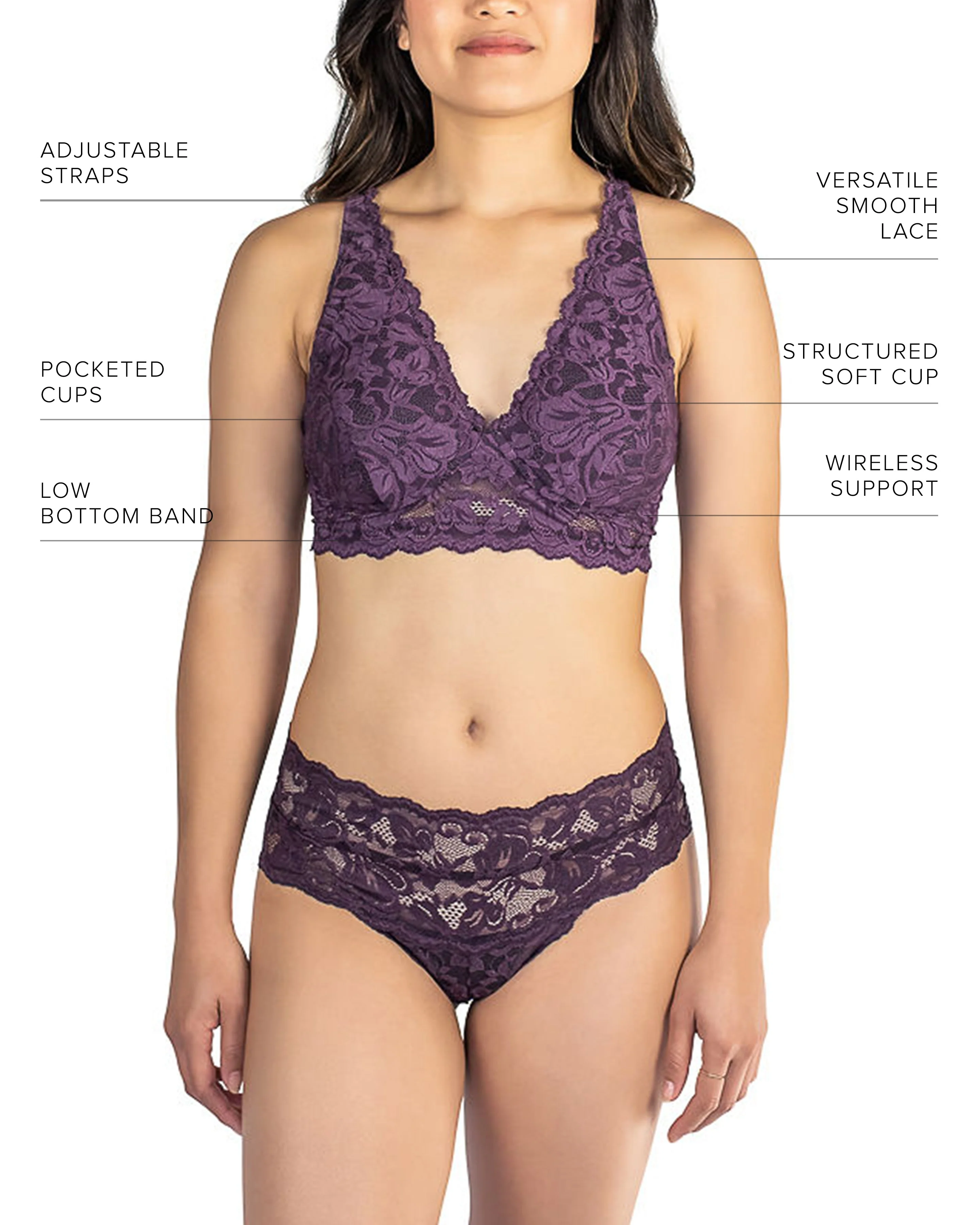 Vela Wireless Bra, Orchid - Image 7