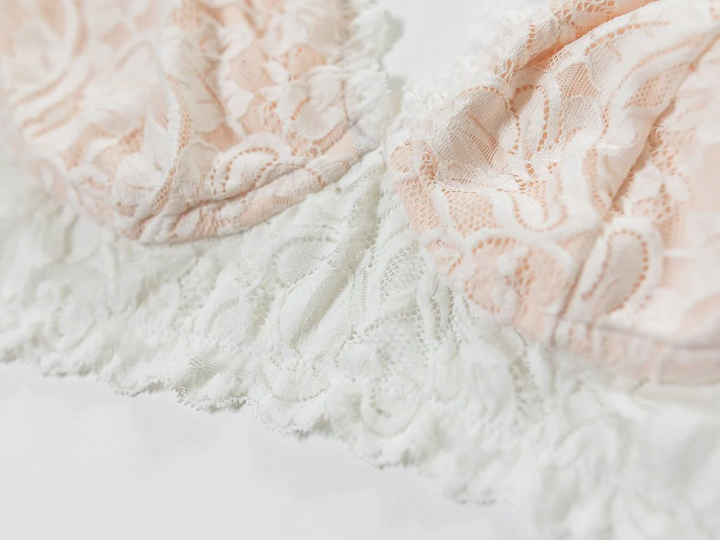 Vela Wireless Bra, White / Blush - Image 5