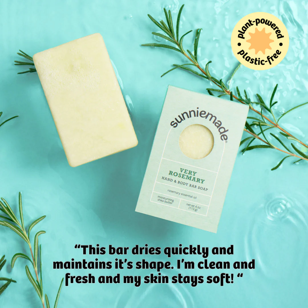 Very Rosemary Moisturizing Hand & Body Bar Soap - Image 10