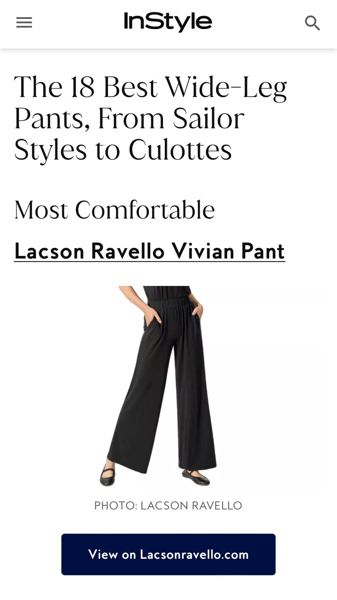 Vivian Wide Legs Pants - Black - Image 3