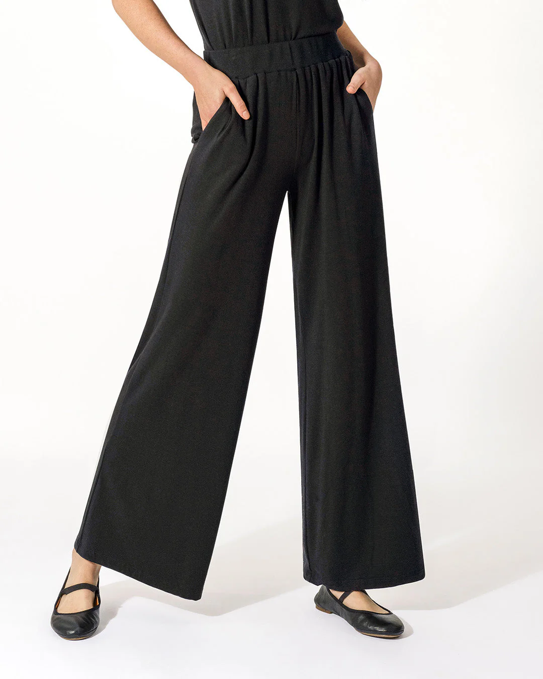 Vivian Wide Legs Pants - Black - Image 6