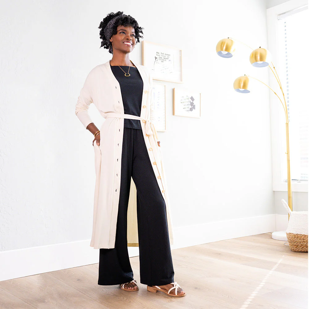 Vivian Wide Legs Pants - Black - Image 8