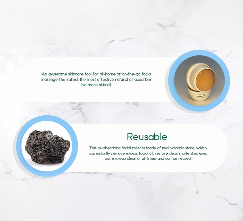 Volcanic Stone Oil-Absorbing Face Roller - Image 3
