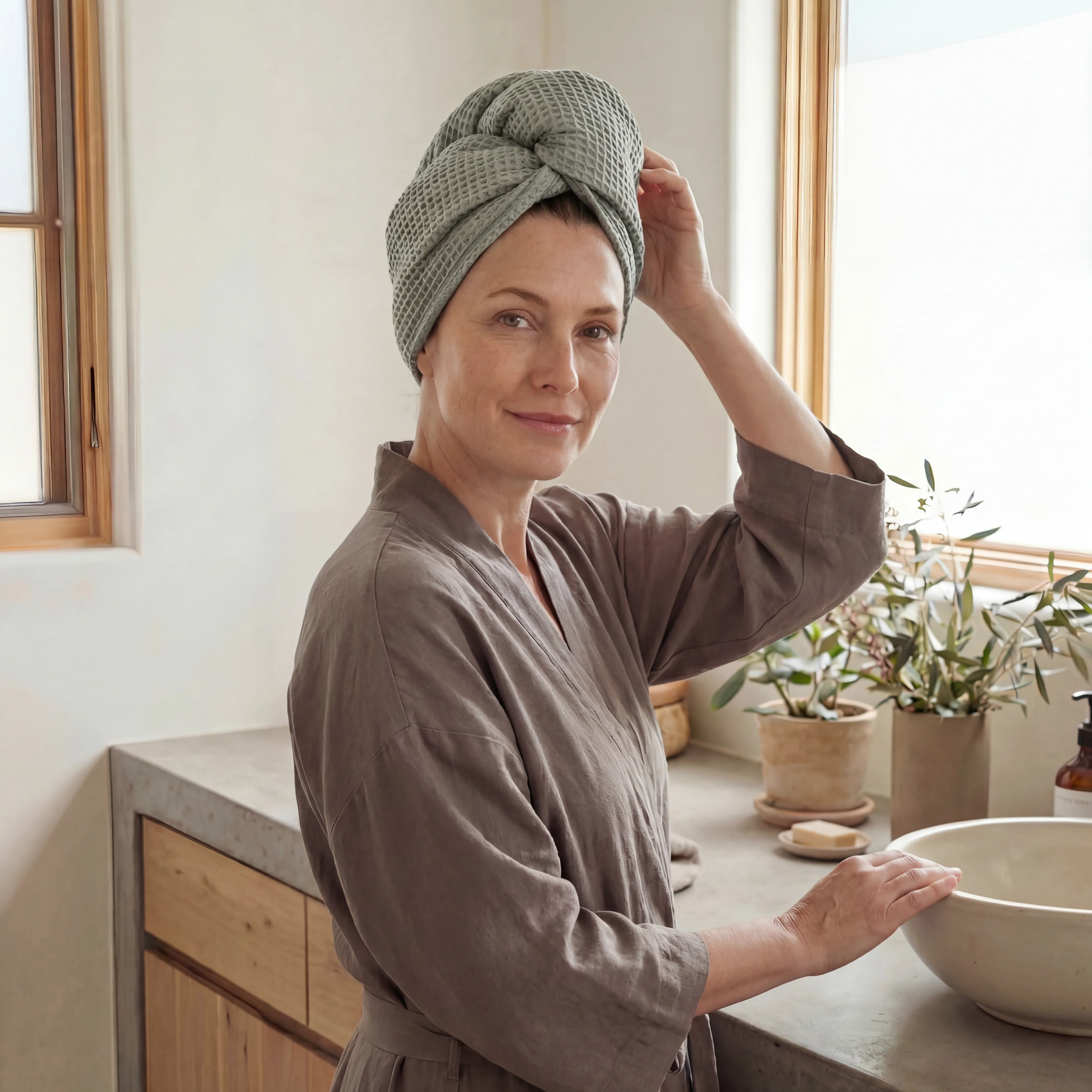 Waffle Hair Towel - Image 2