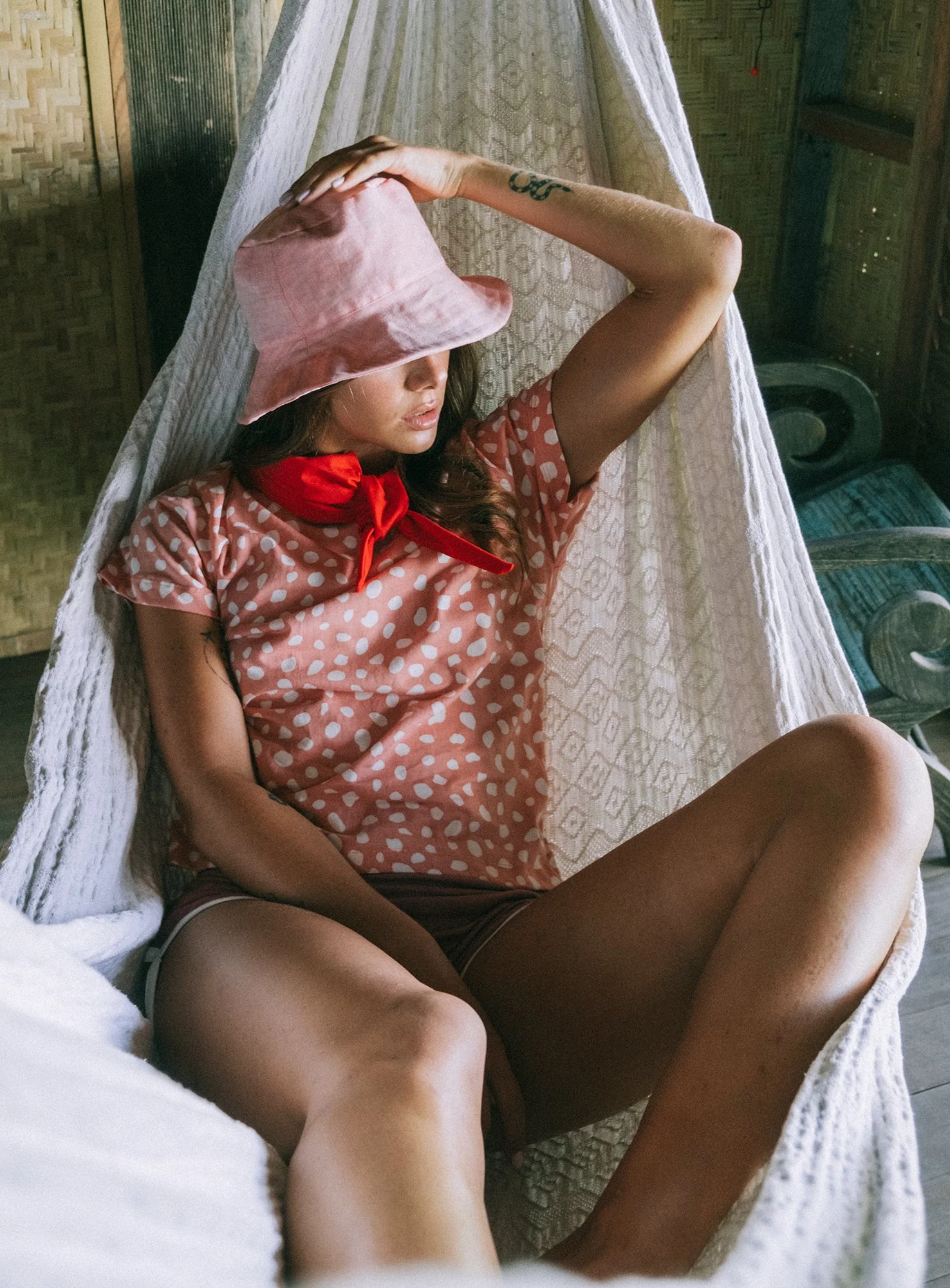 WATU Seaside Linen Bucket Hat, in Salt Pink - Image 4