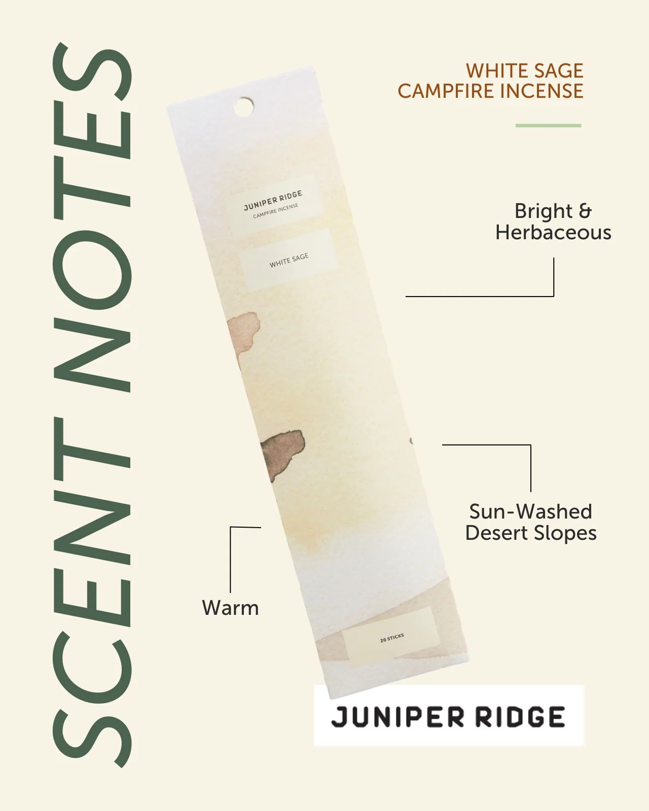 White Sage Campfire Incense (20 Sticks) 3-Pack - Image 3