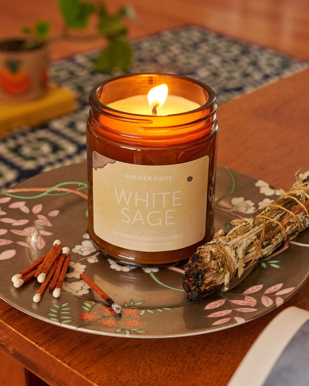 White Sage Essential Oil Candle - Image 2