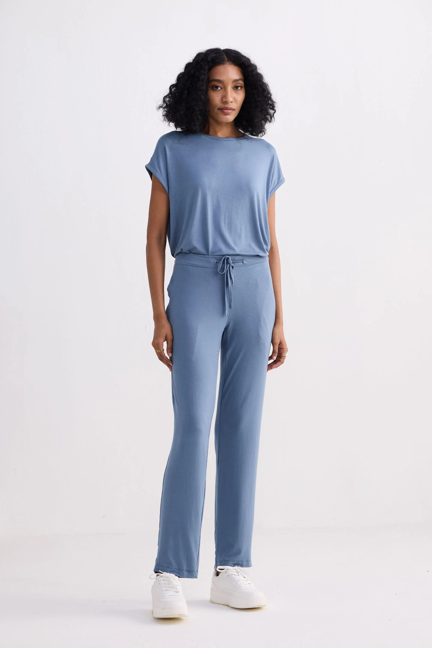 Wide Leg Pant in Blue - Image 11