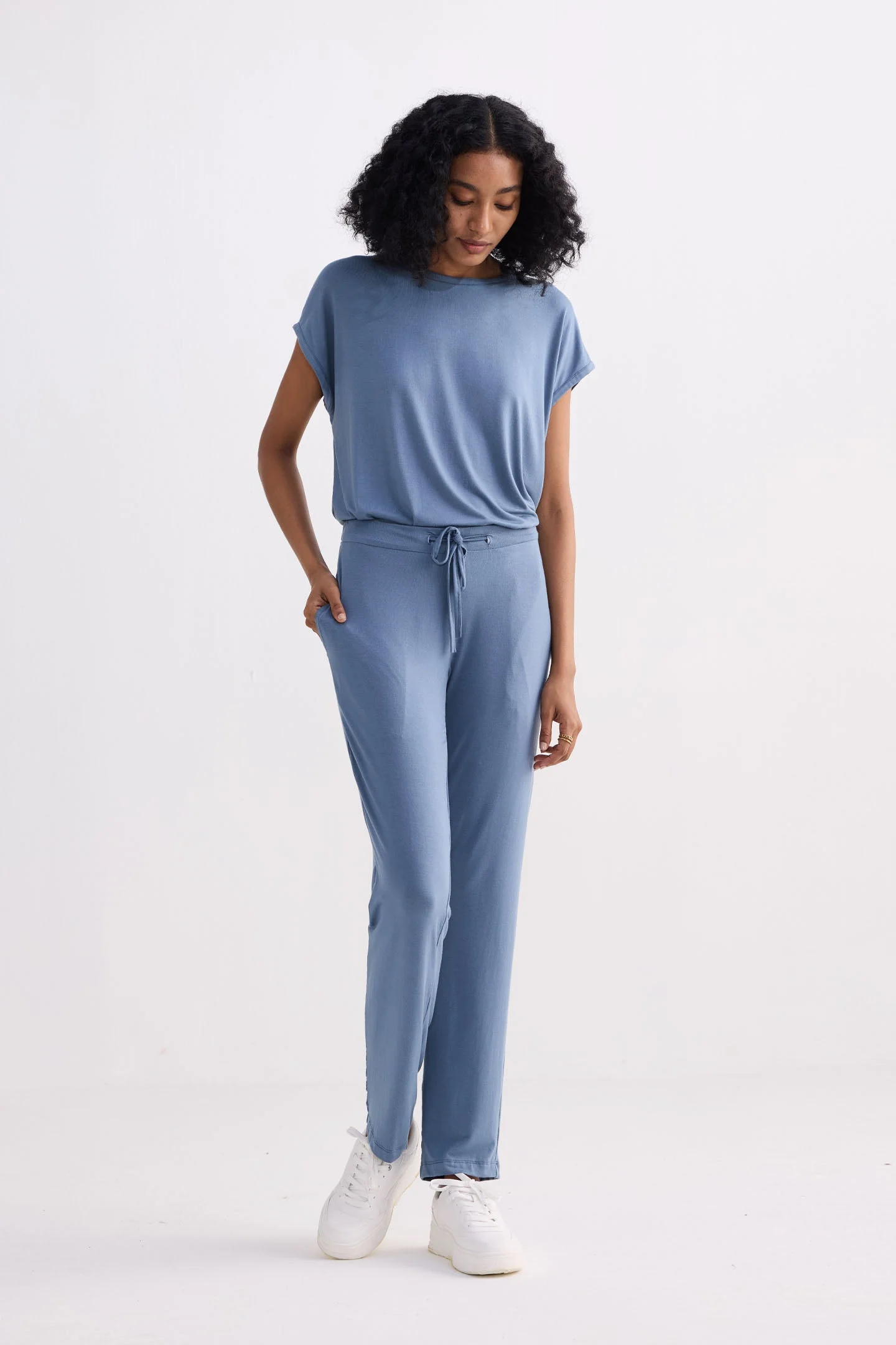 Wide Leg Pant in Blue - Image 5