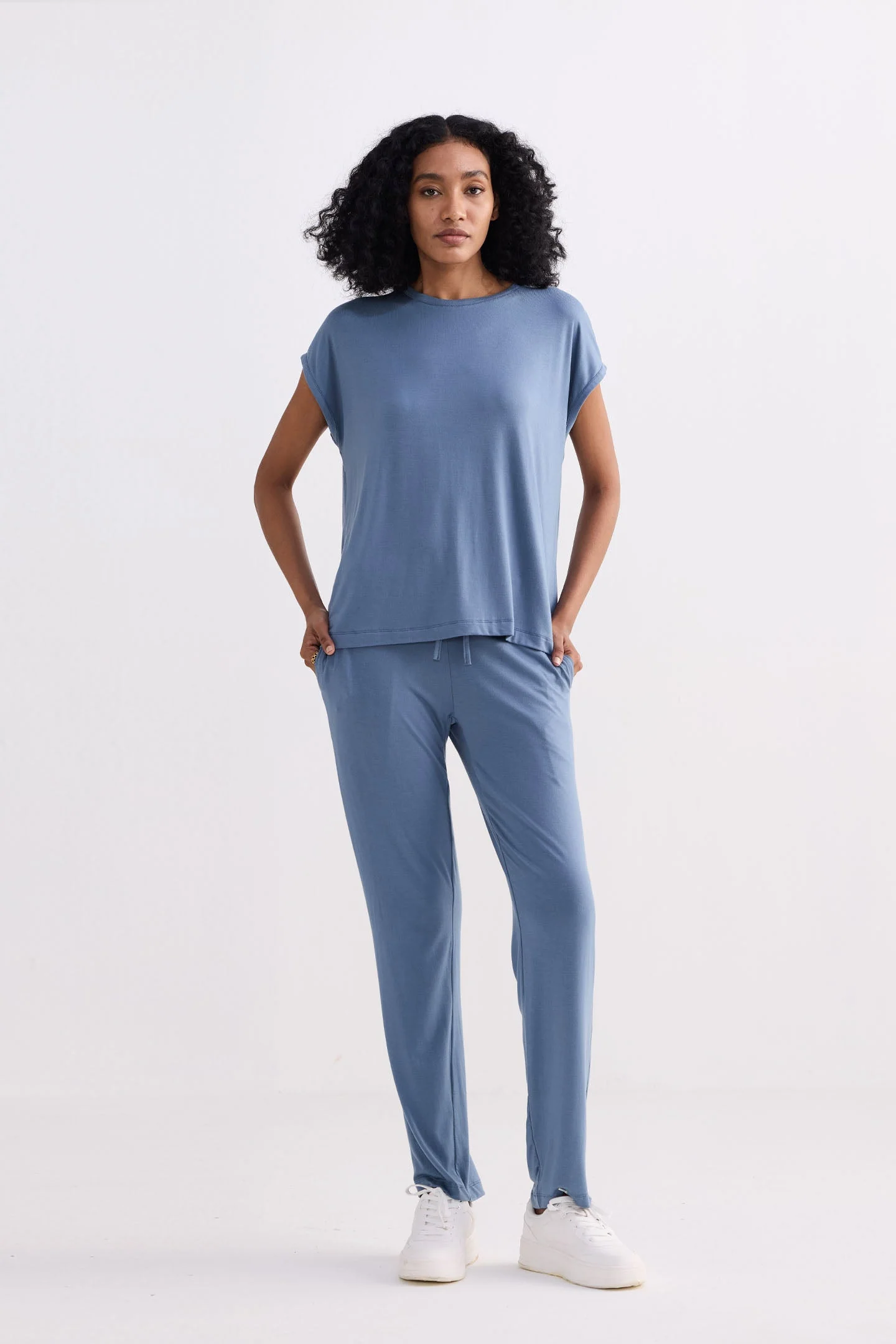 Wide Leg Pant in Blue - Image 8