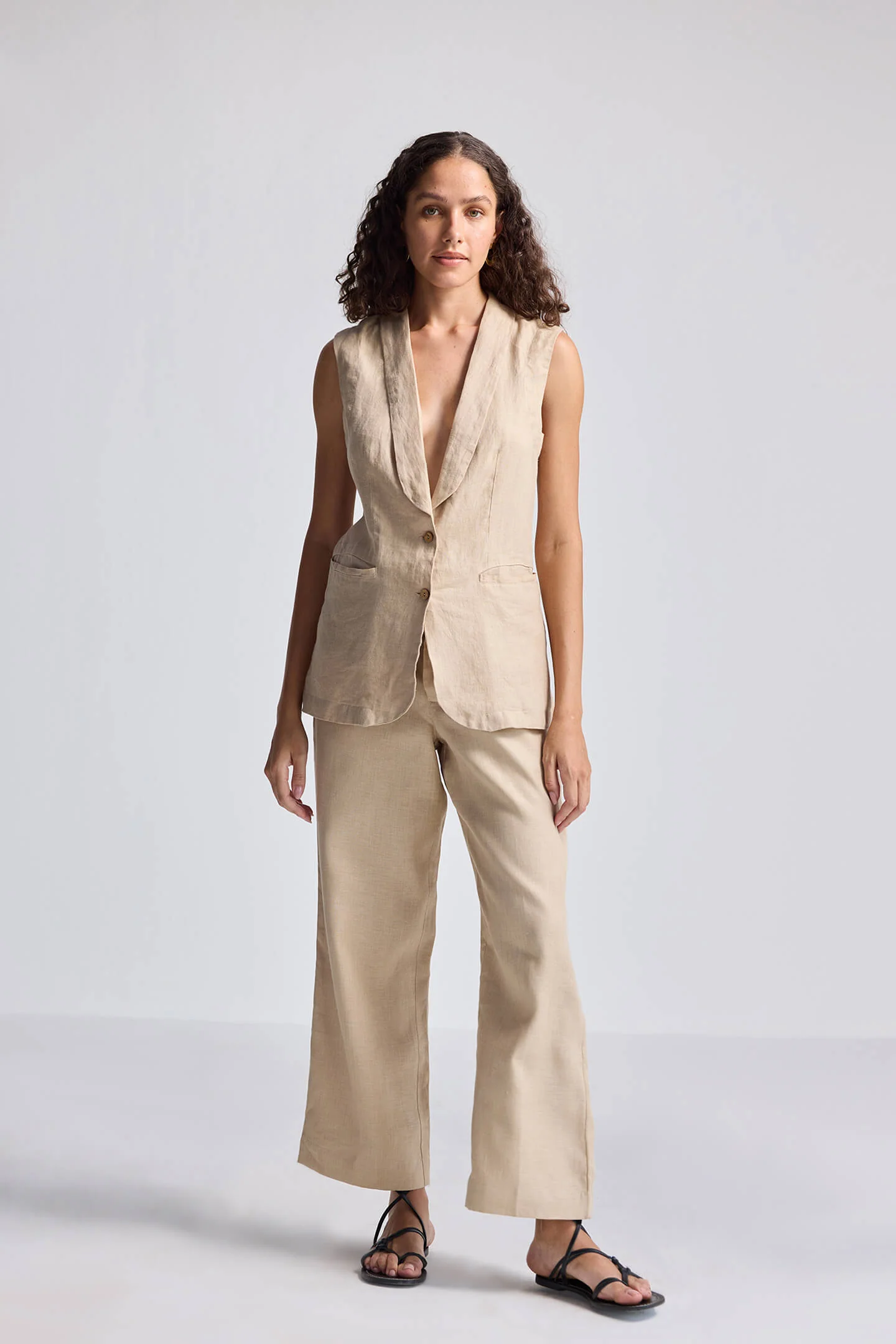 Wide Leg Pants in Hemp - Image 3