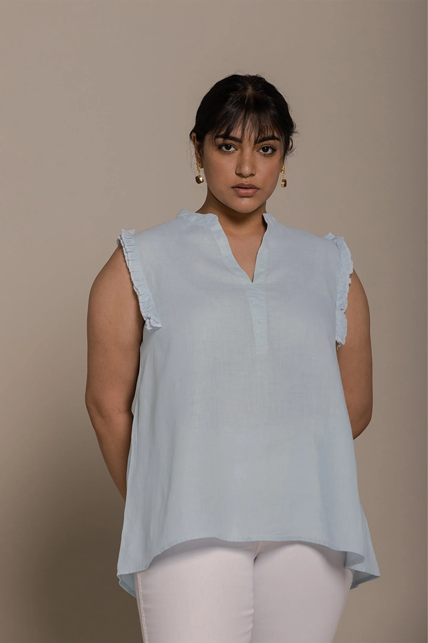 Wind in my Hair Shirt in Blue - Image 3