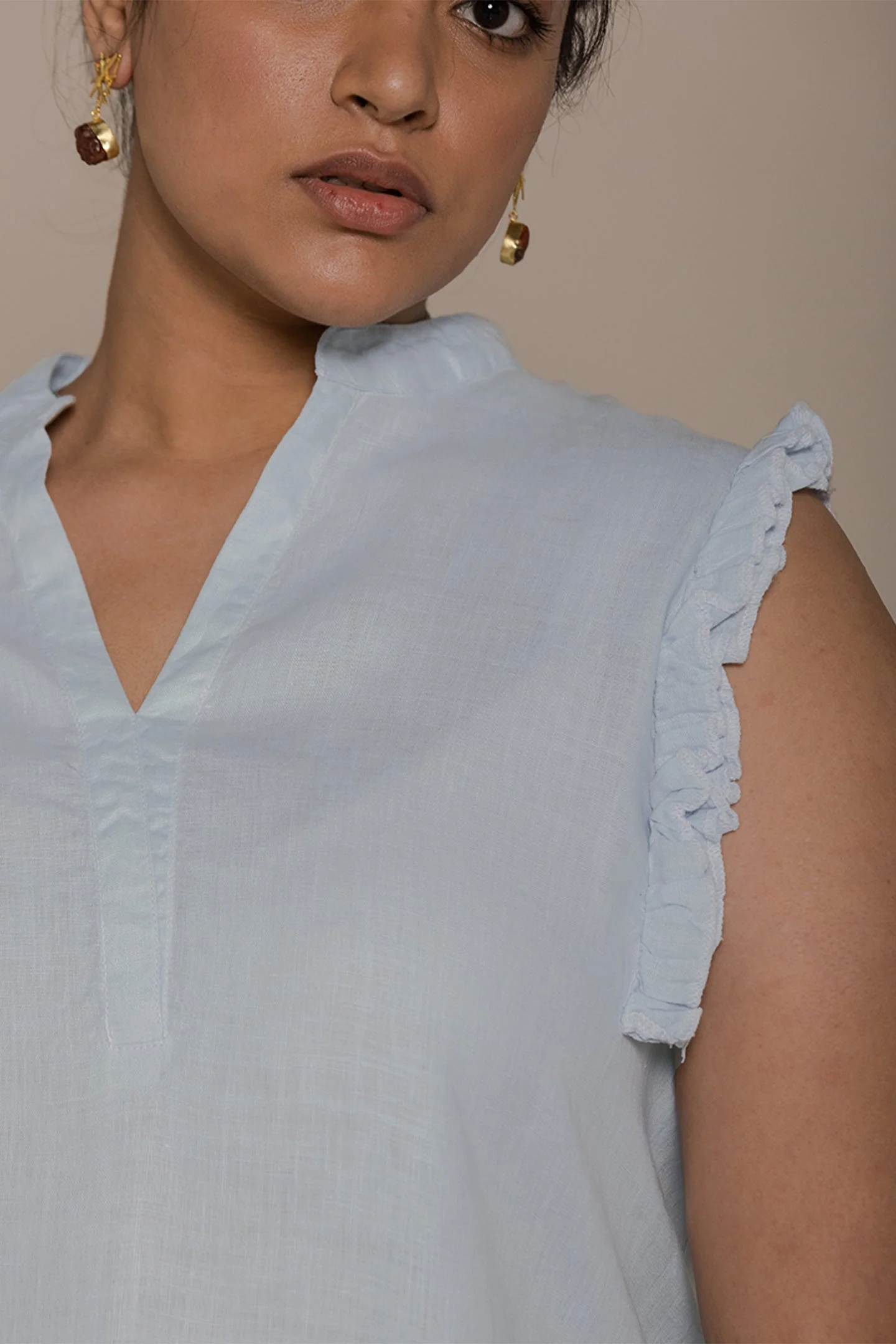 Wind in my Hair Shirt in Blue - Image 4