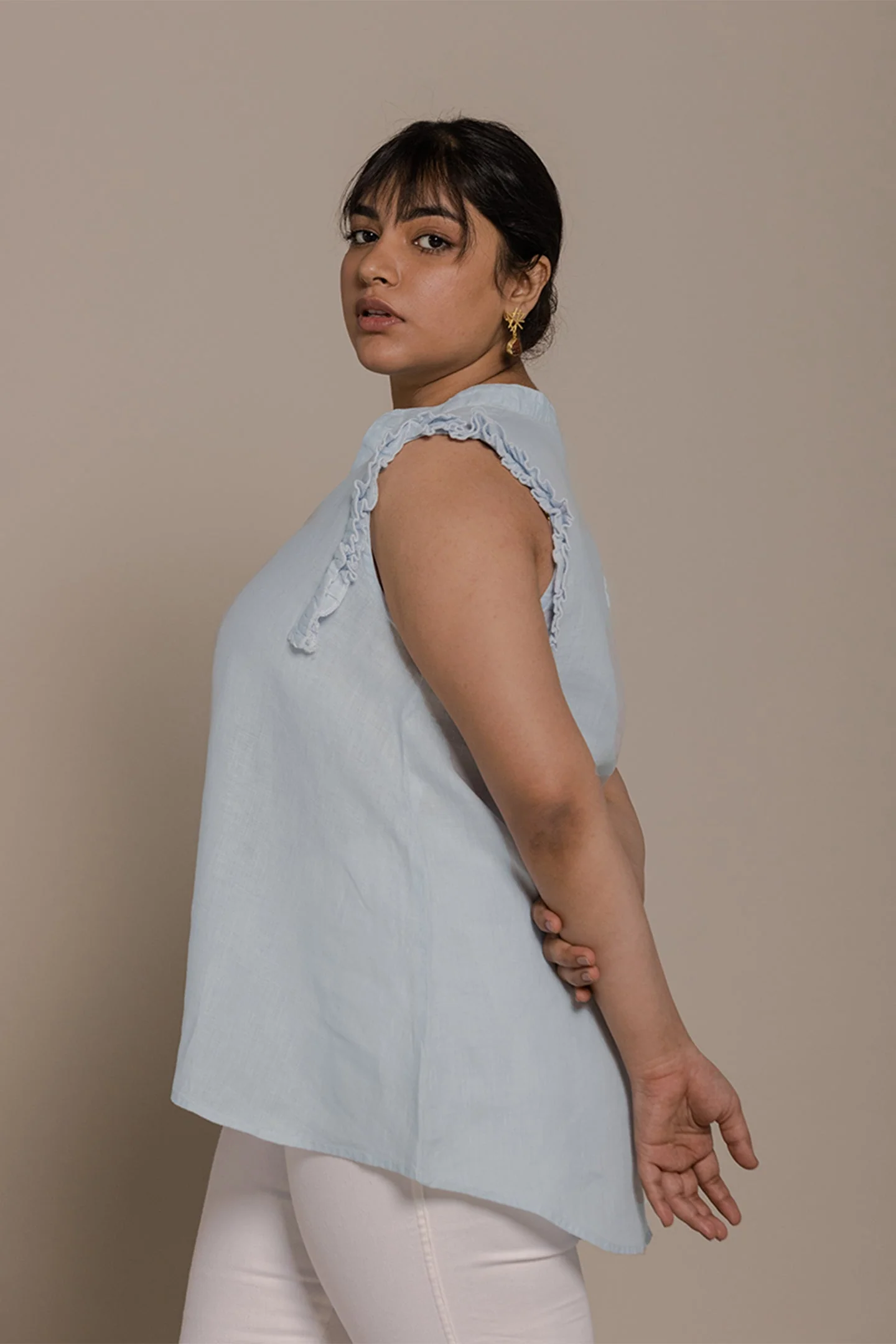 Wind in my Hair Shirt in Blue - Image 5