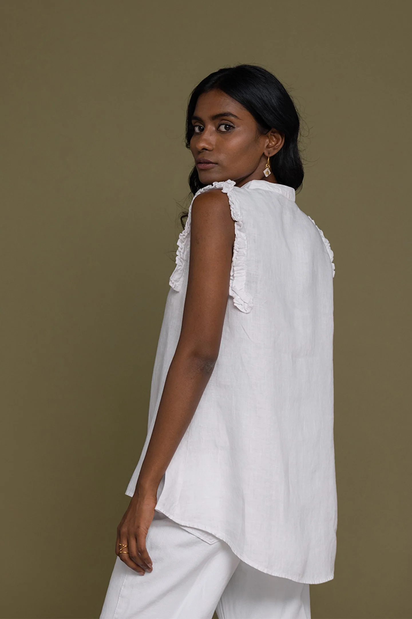 Wind in my Hair Shirt in White - Image 3