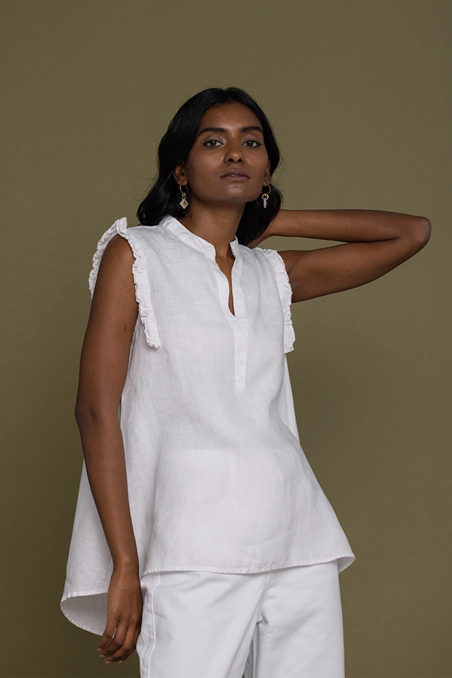Wind in my Hair Shirt in White - Image 5