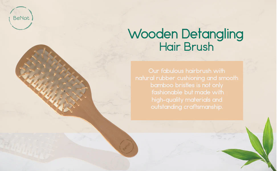 Wooden Detangling Hair Brush - Image 2