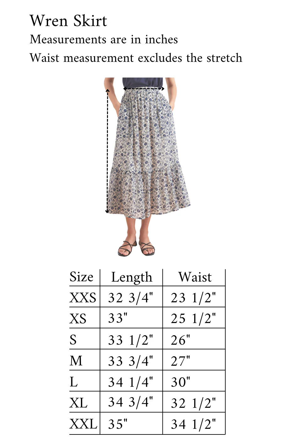 Wren Skirt in Sapphire Vines - Image 7