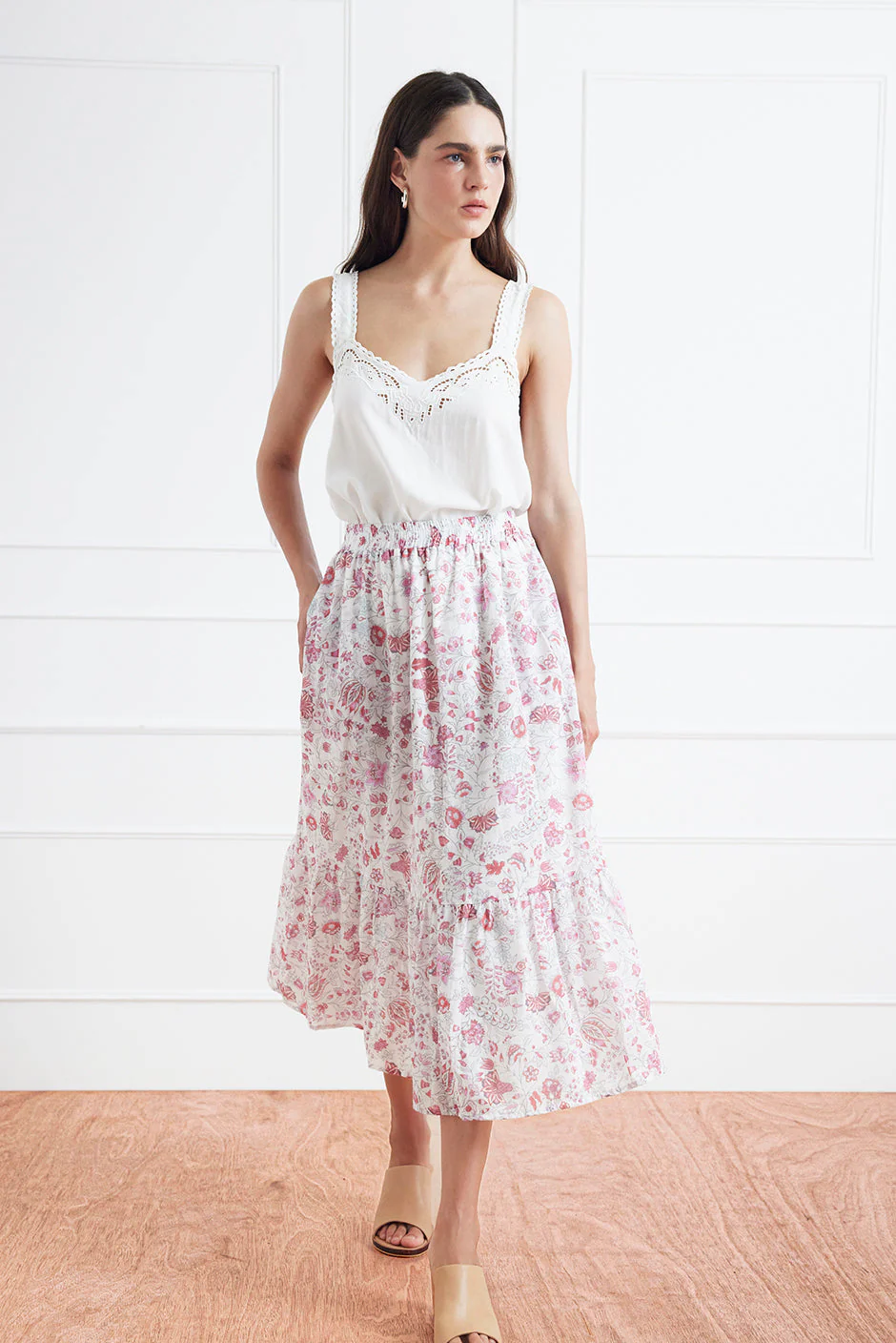 Wren Skirt in Sundrenched Garden - Image 3