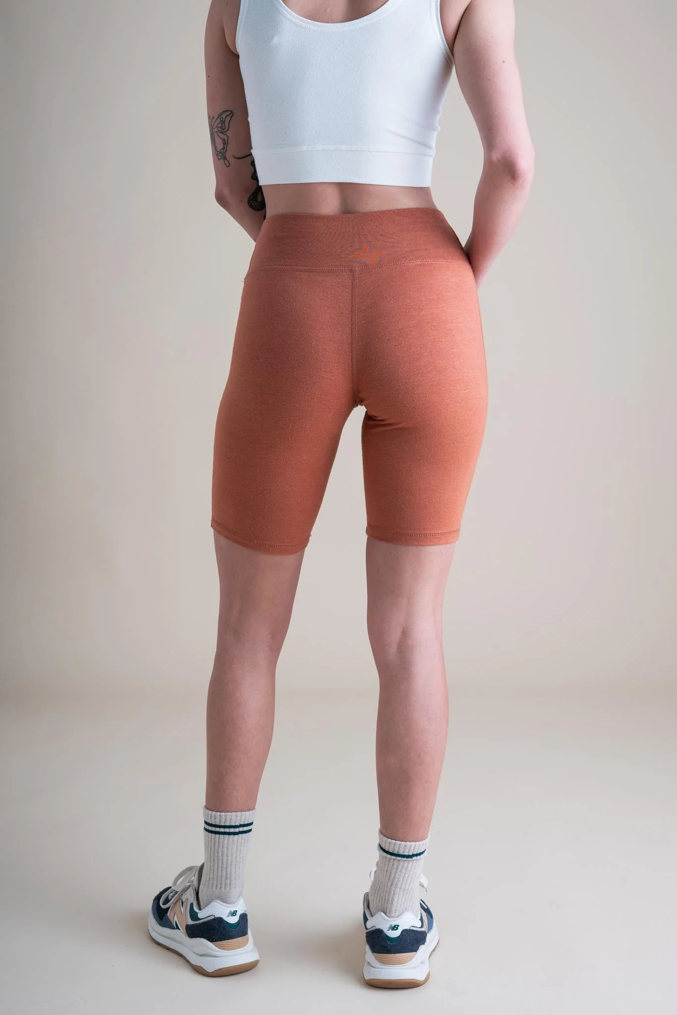 Yoga Bike Shorts in Adobe - Image 3