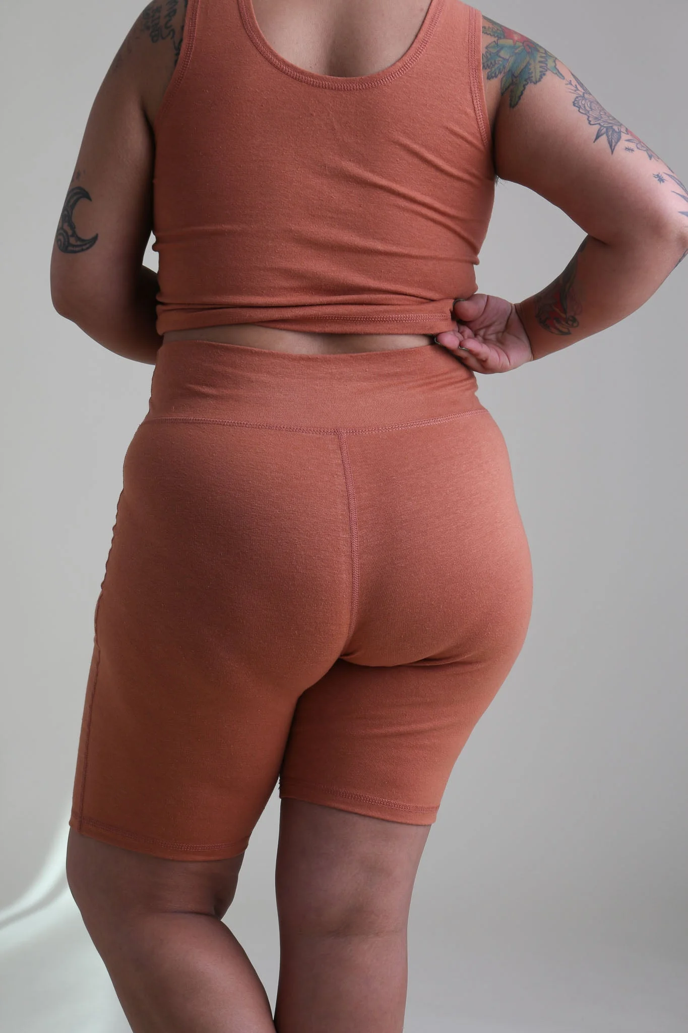 Yoga Bike Shorts in Adobe - Image 5