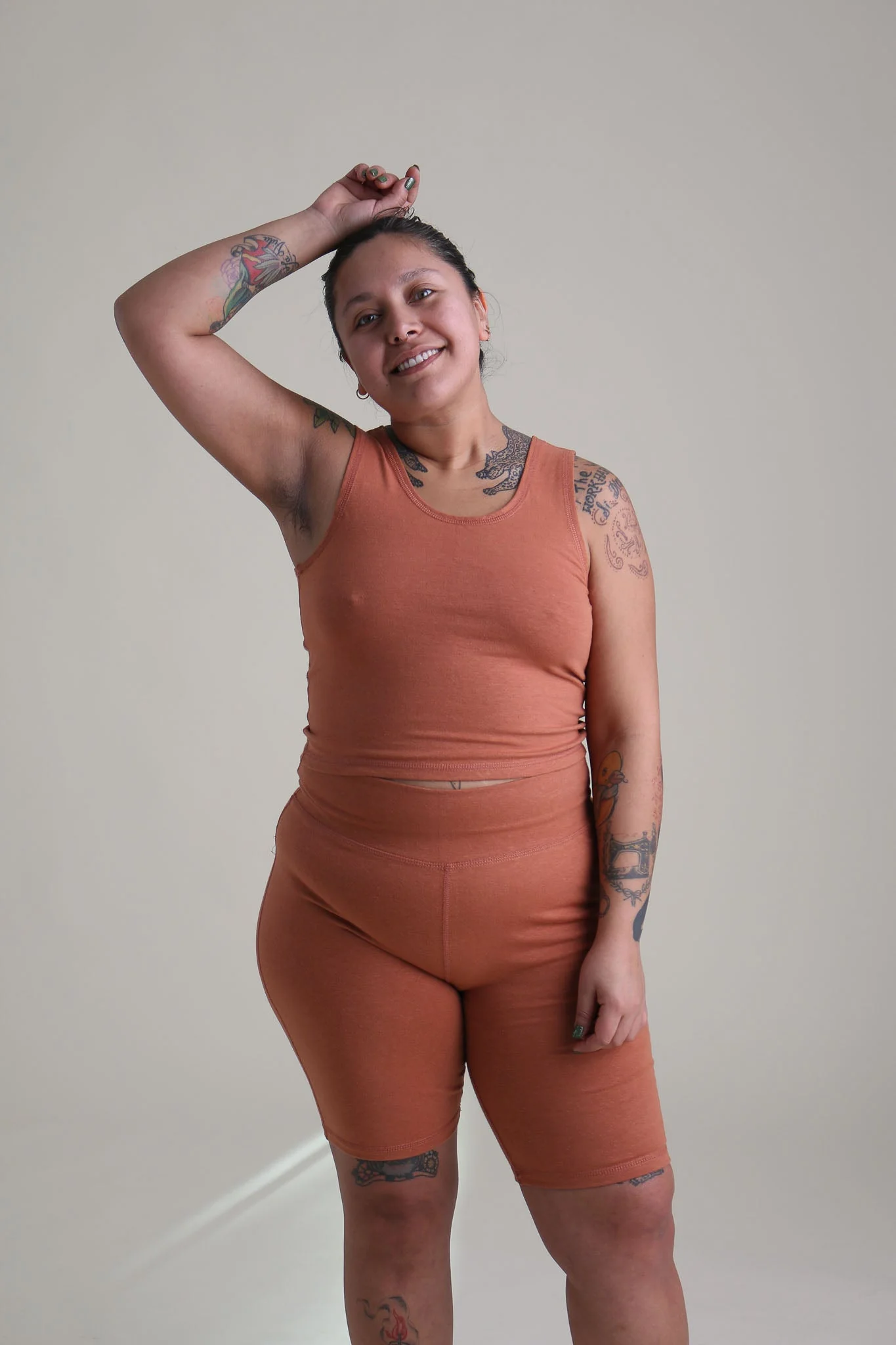 Yoga Bike Shorts in Adobe - Image 6