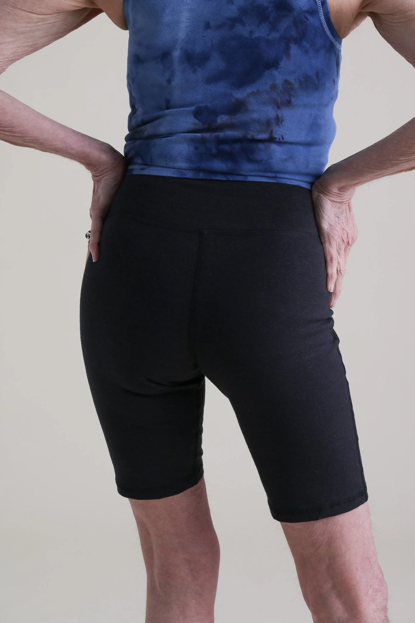 Yoga Bike Shorts in Black - Image 3