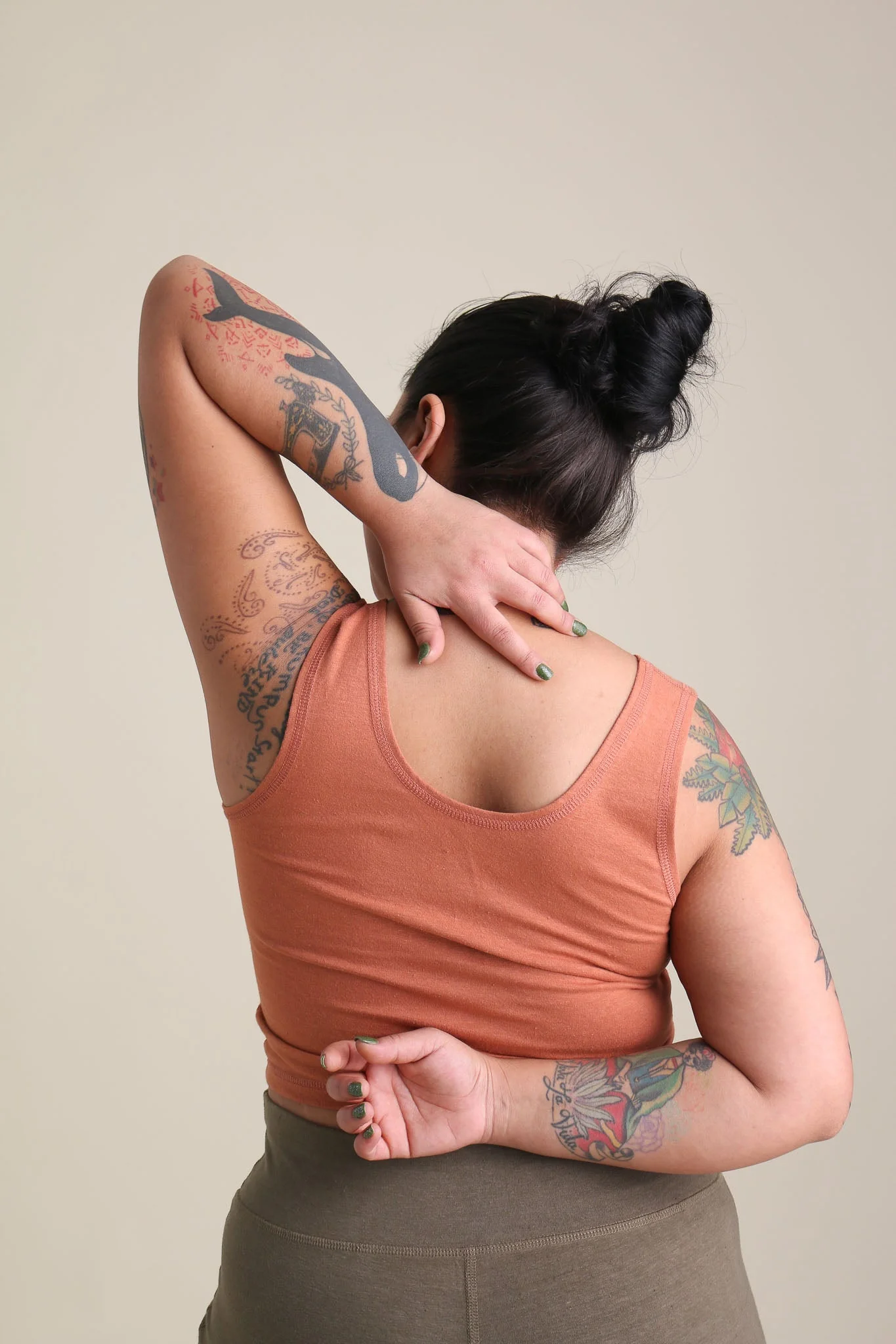 Yoga Crop Tank in Adobe - Image 3