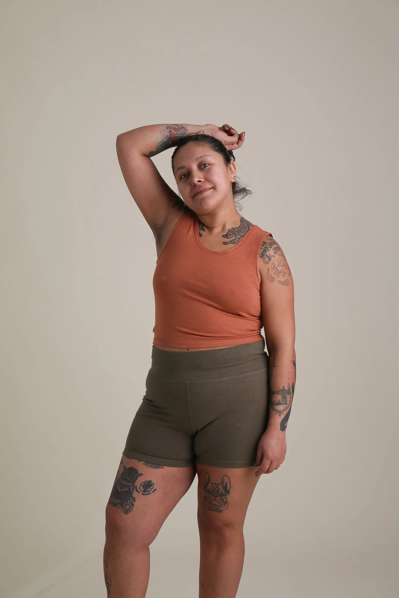 Yoga Crop Tank in Adobe - Image 4