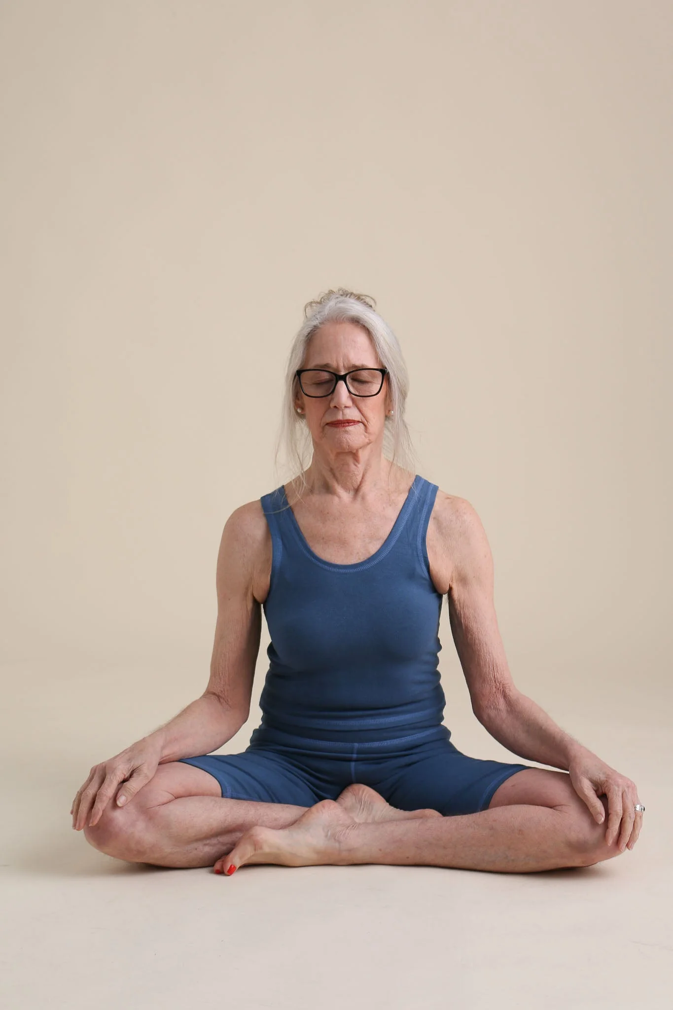 Yoga Crop Tank in Azure - Image 4