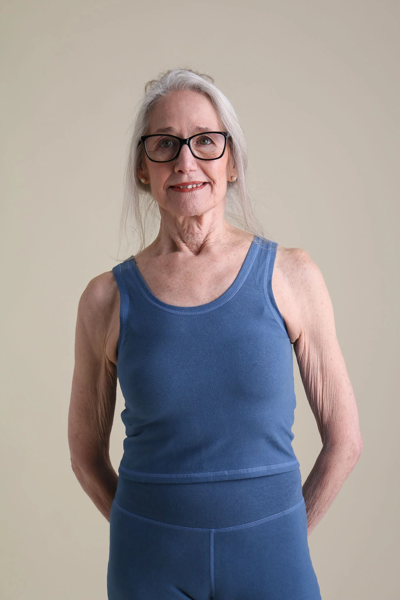 Yoga Crop Tank in Azure - Image 6