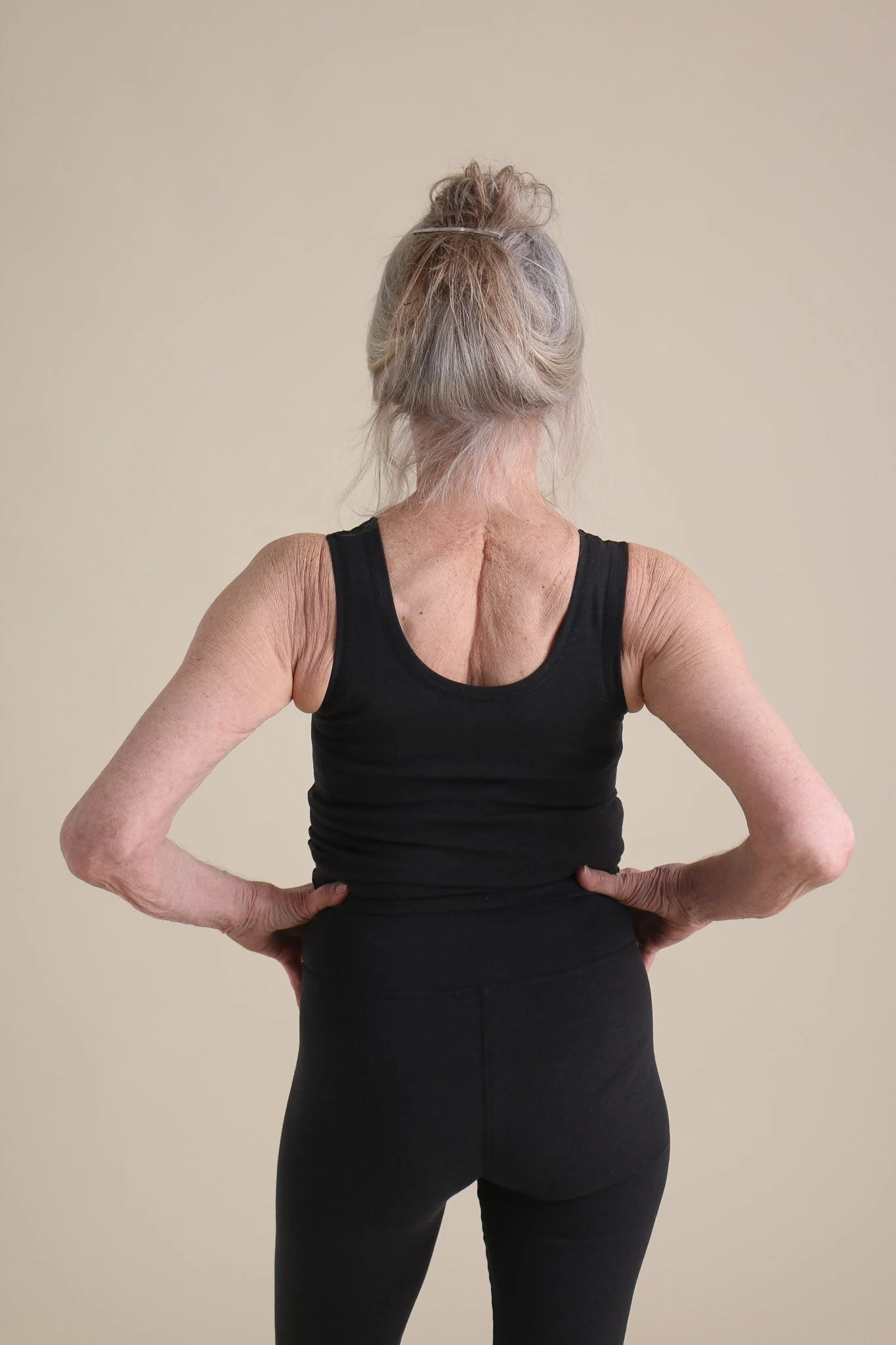 Yoga Crop Tank in Black - Image 4