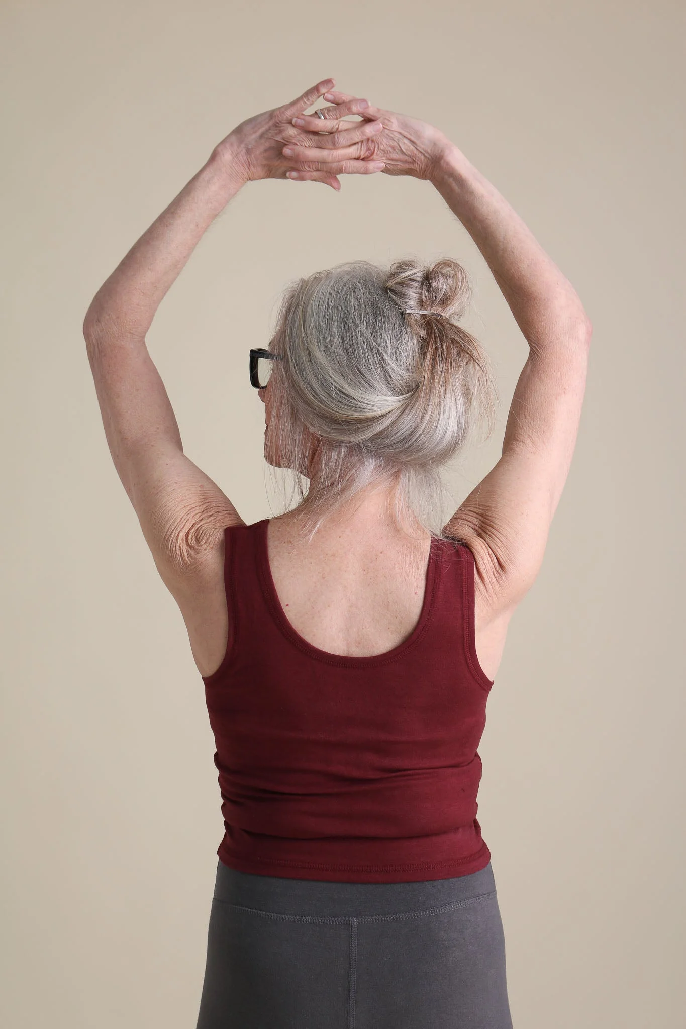 Yoga Crop Tank in Cranberry - Image 7