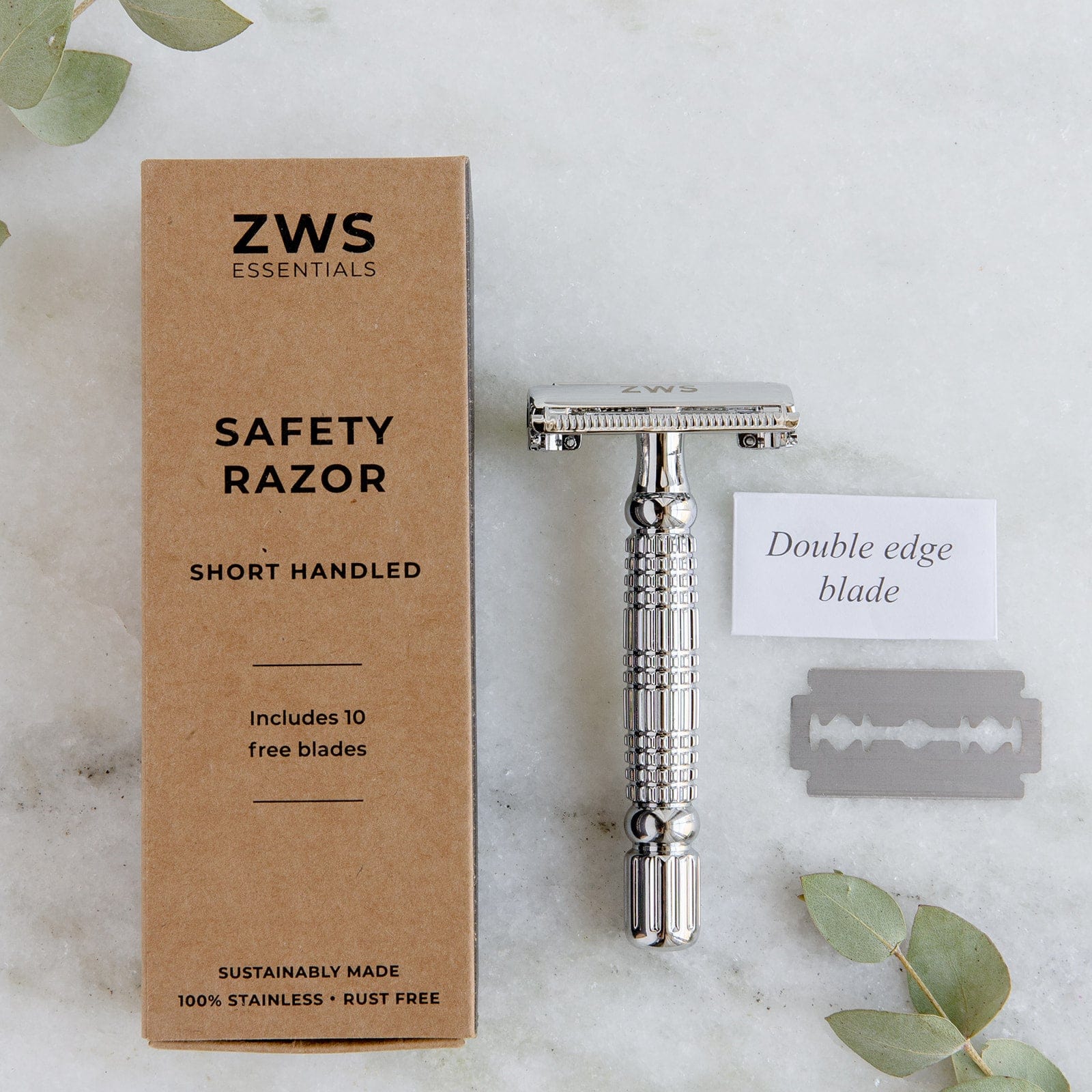 Zero Waste Safety Razor - Sustainable Razor - Single Blade, 10 Free Blades - Image 6