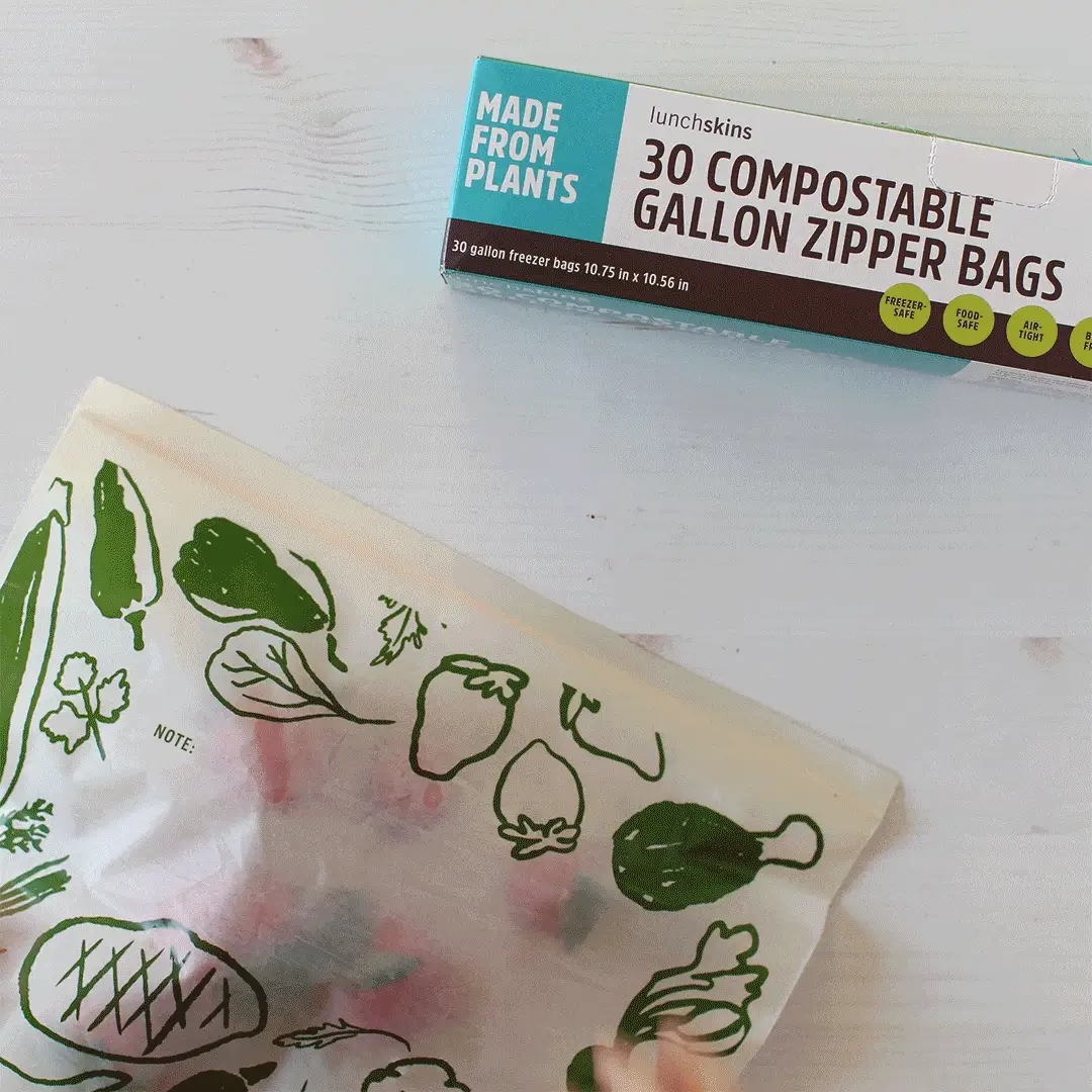 Ziptop Compostable Freezer-Safe Gallon Storage Bags - Image 2